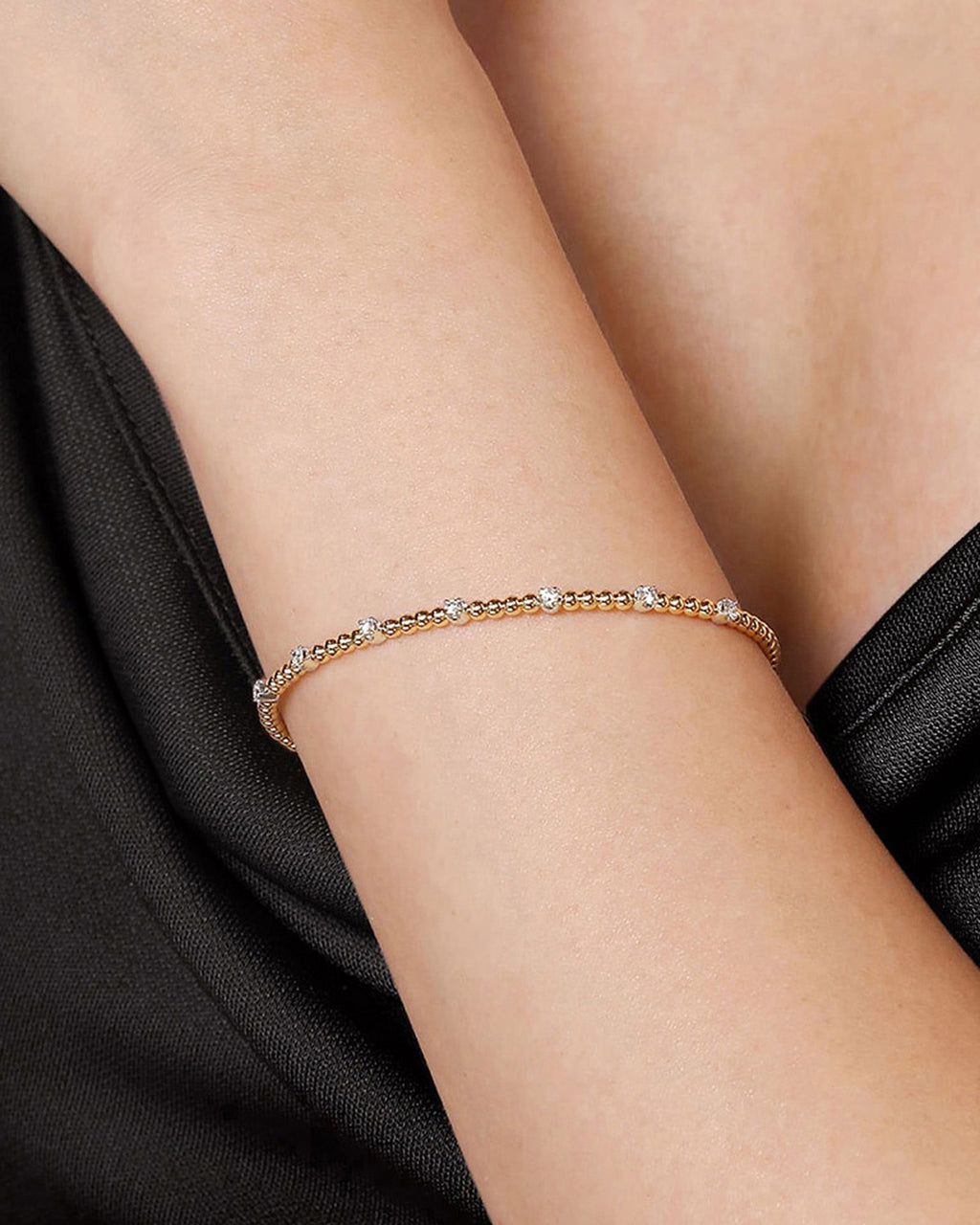Diamond & 14 Gold Bujukan Stations Cuff
