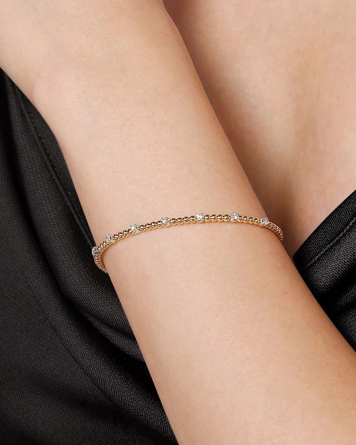 Diamond & 14 Gold Bujukan Stations Cuff
