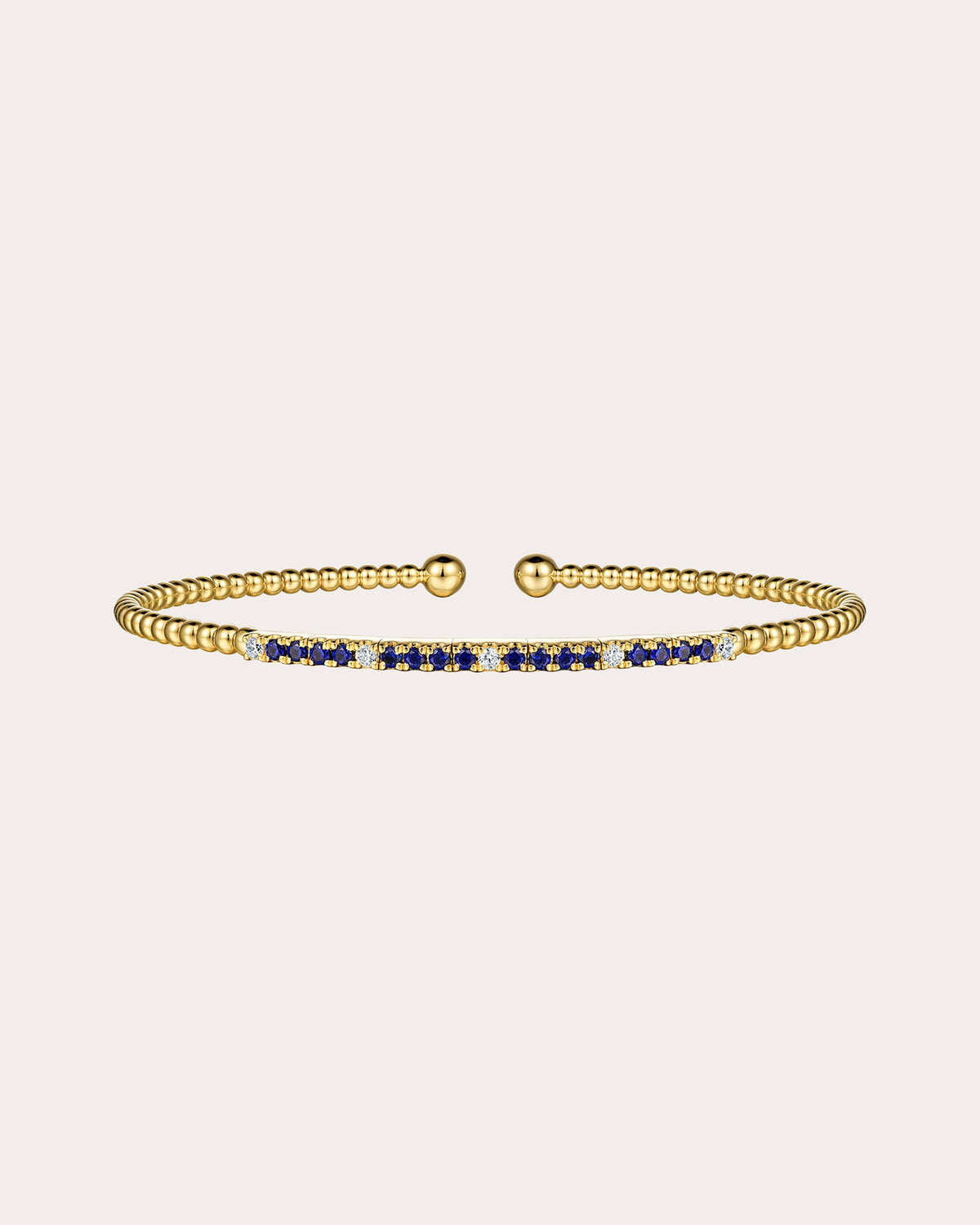 Sapphire & Diamond 14k Gold Bujukan Split Cuff