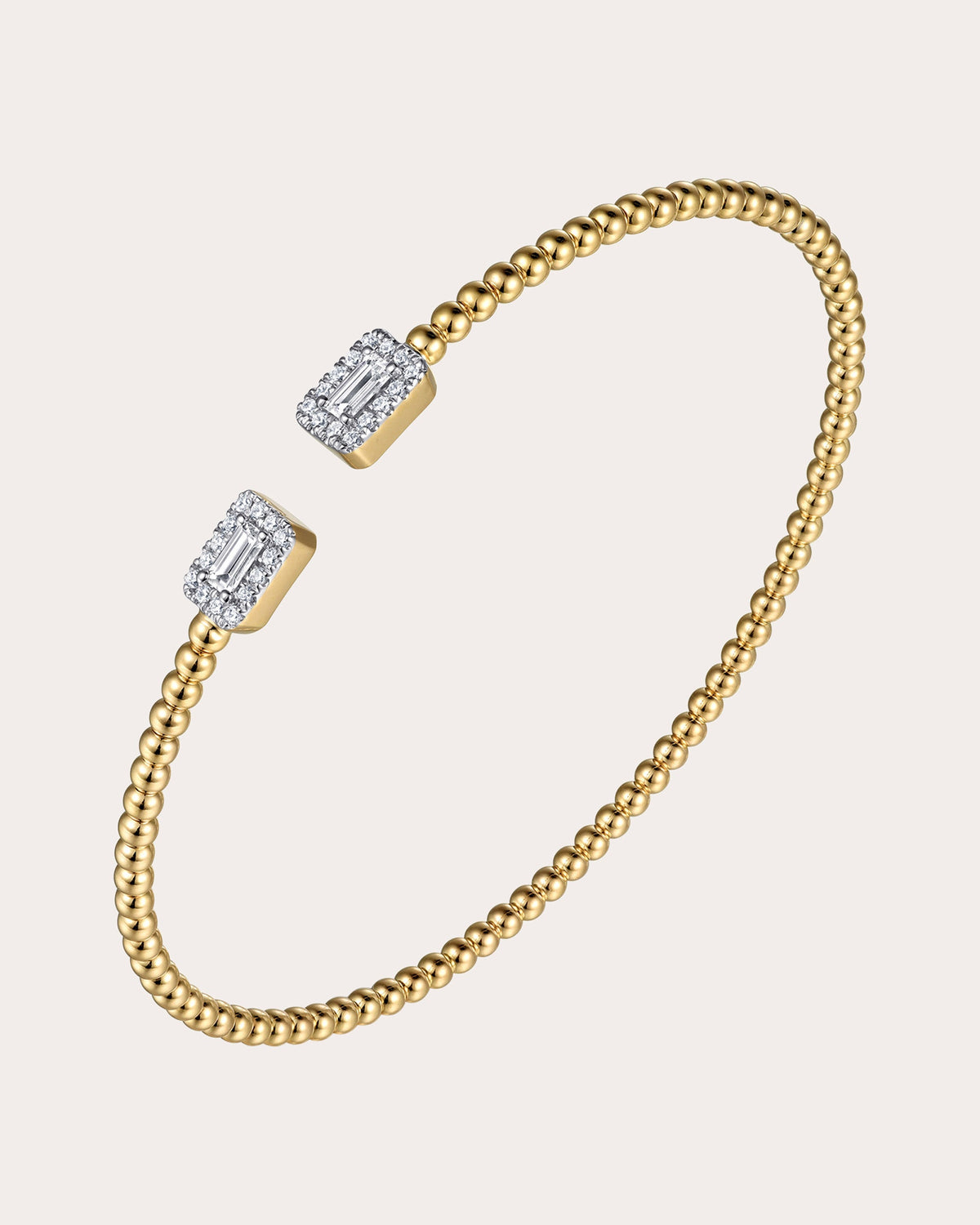 Diamond & 14k Gold Bujukan Baguette Cuff
