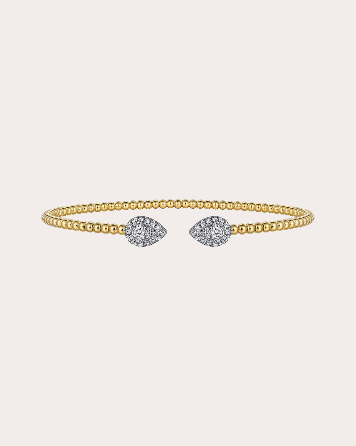 Diamond & 14k Gold Two-Tone Bujukan Pear Cuff