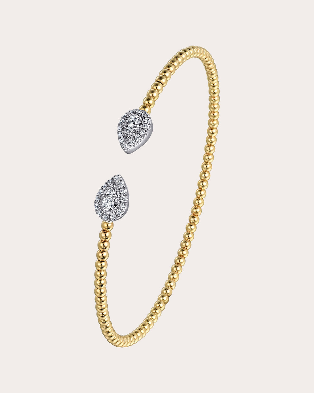 Diamond & 14k Gold Two-Tone Bujukan Pear Cuff
