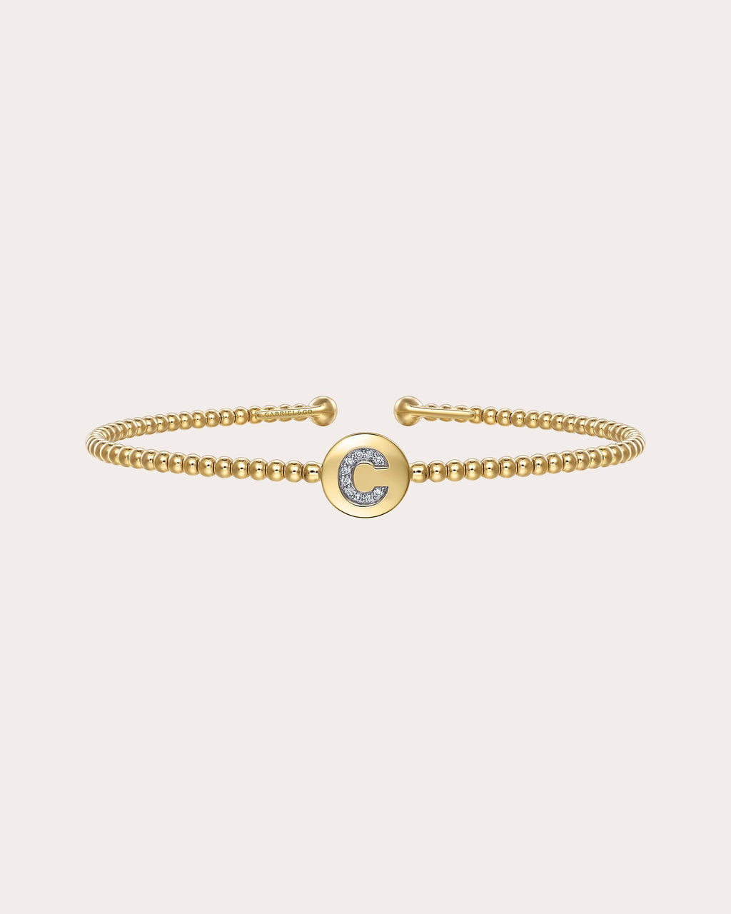Diamond & 14k Gold Bujukan C Initial Cuff