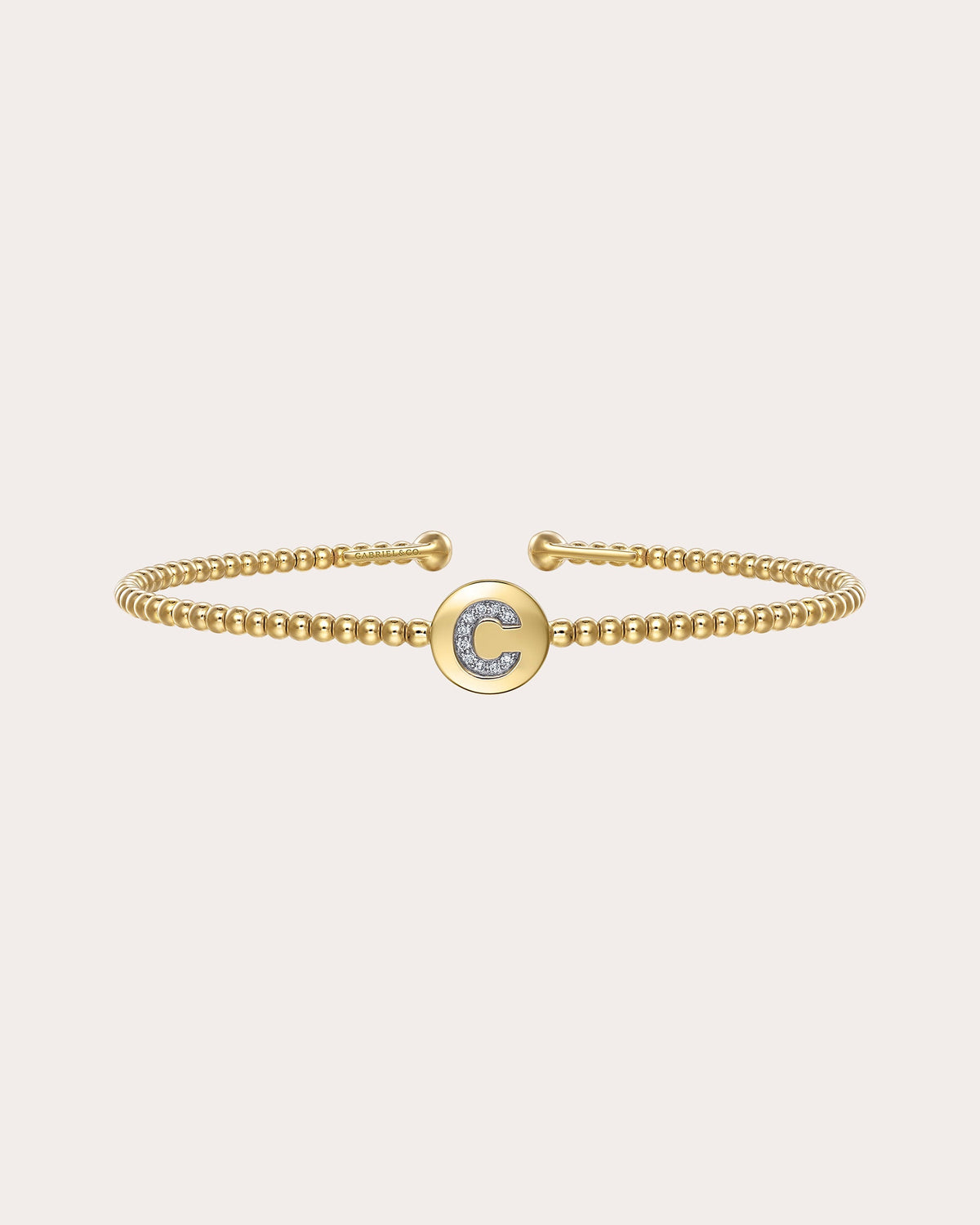Diamond & 14k Gold Bujukan C Initial Cuff