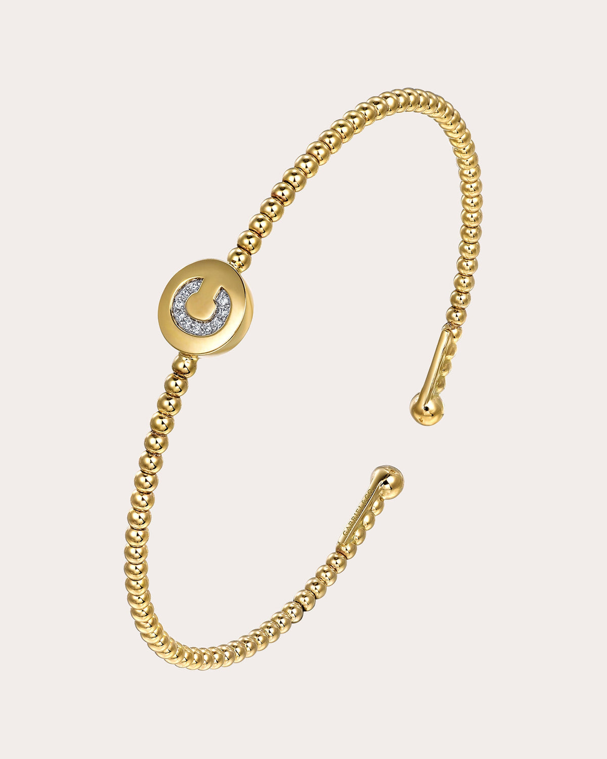 Diamond & 14k Gold Bujukan C Initial Cuff