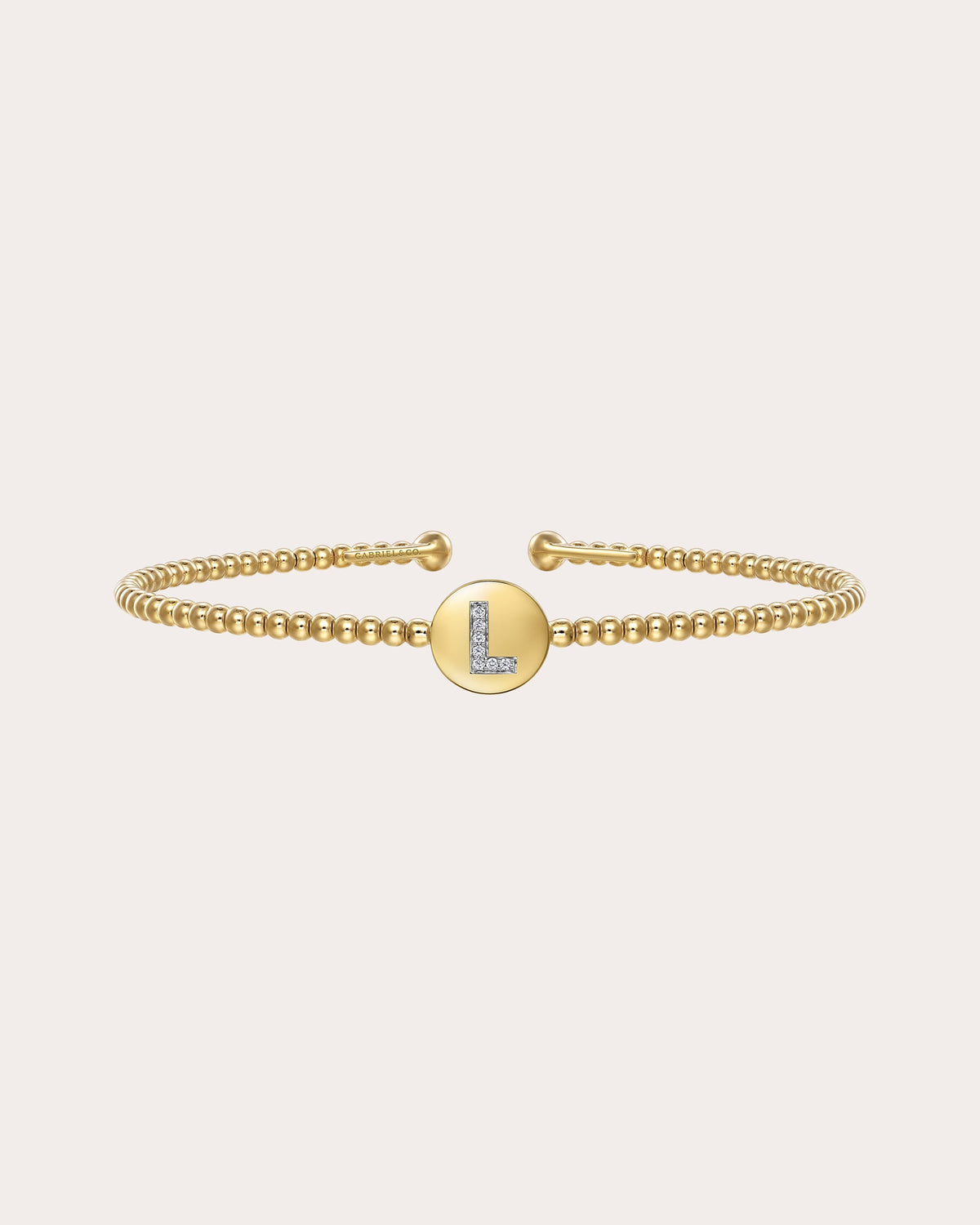 Diamond & 14k Gold Bujukan L Initial Cuff
