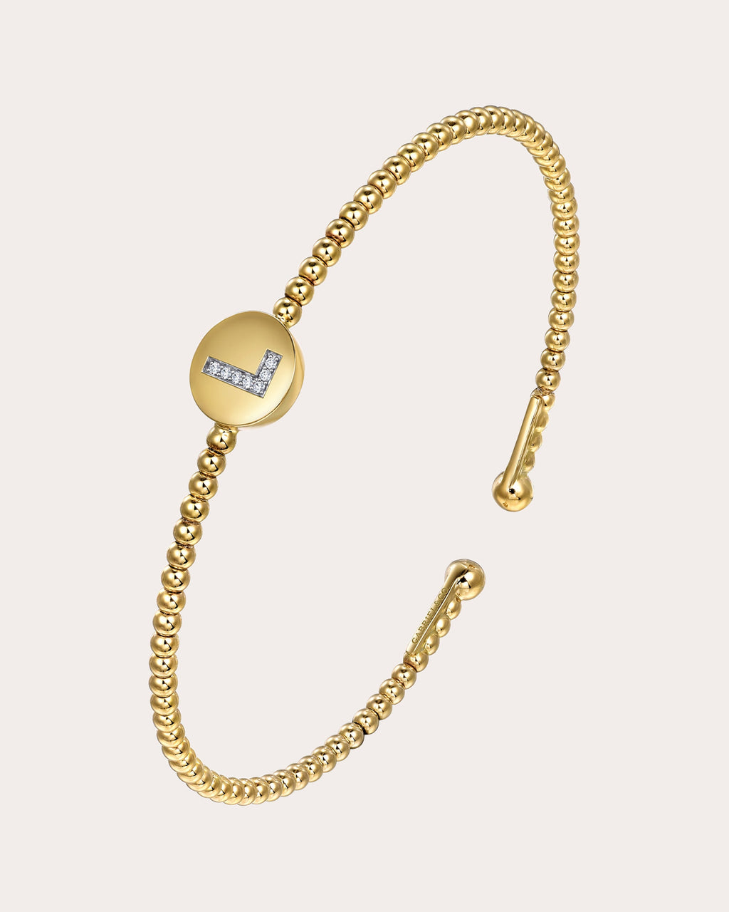 Diamond & 14k Gold Bujukan L Initial Cuff