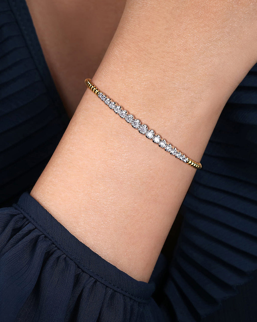 Diamond & 14k Gold Two-Tone Bujukan Cuff