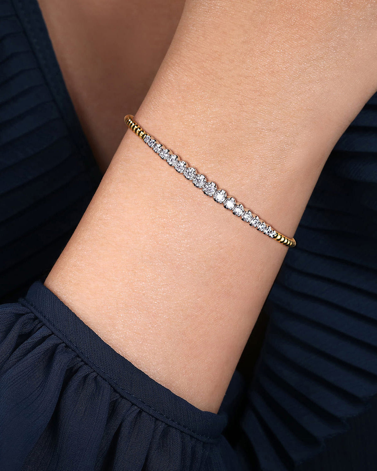 Diamond & 14k Gold Two-Tone Bujukan Cuff