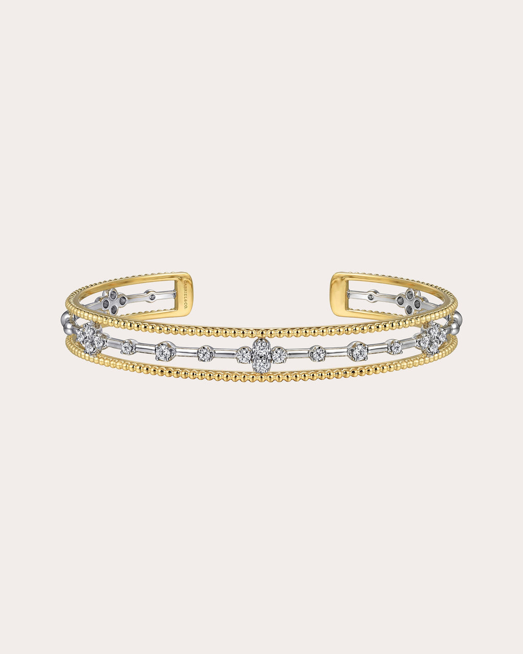 Diamond & 14k Gold Two-Tone Bujukan Channel Cuff