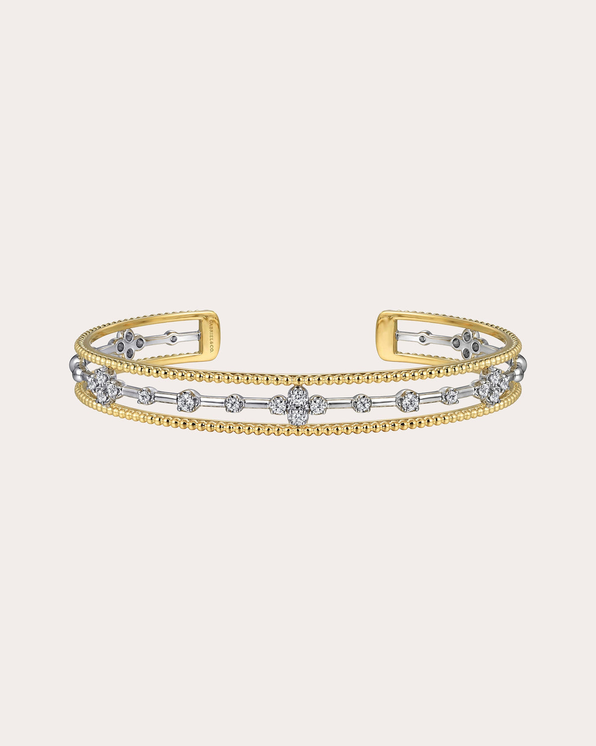 Diamond & 14k Gold Two-Tone Bujukan Channel Cuff