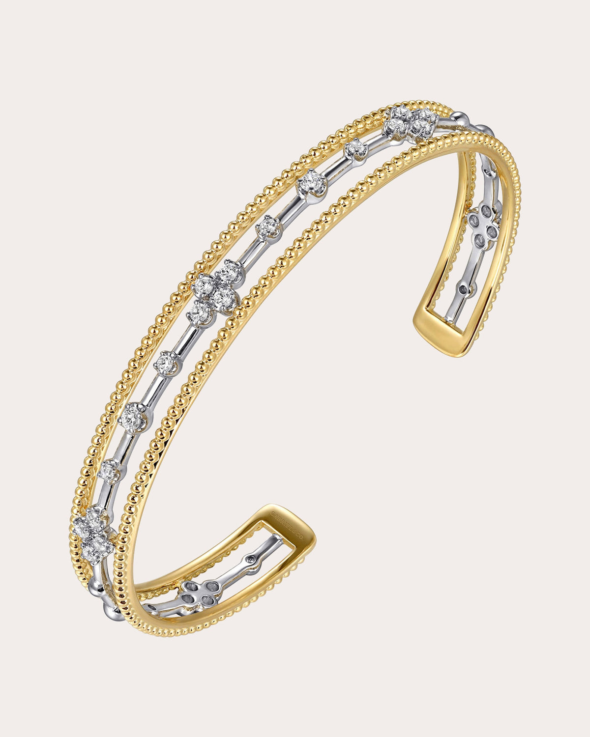 Diamond & 14k Gold Two-Tone Bujukan Channel Cuff