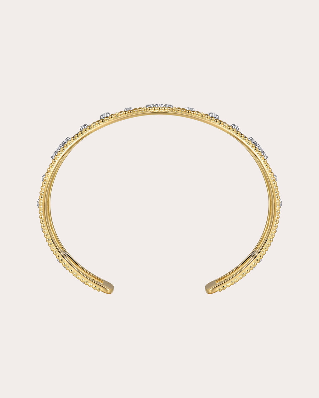 Diamond & 14k Gold Two-Tone Bujukan Channel Cuff