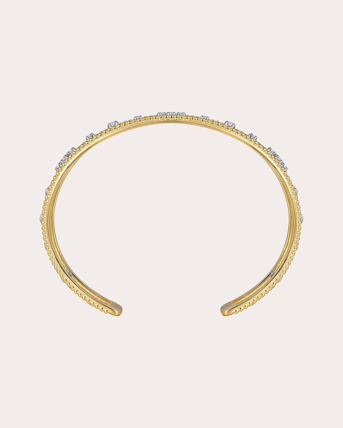 Diamond & 14k Gold Two-Tone Bujukan Channel Cuff