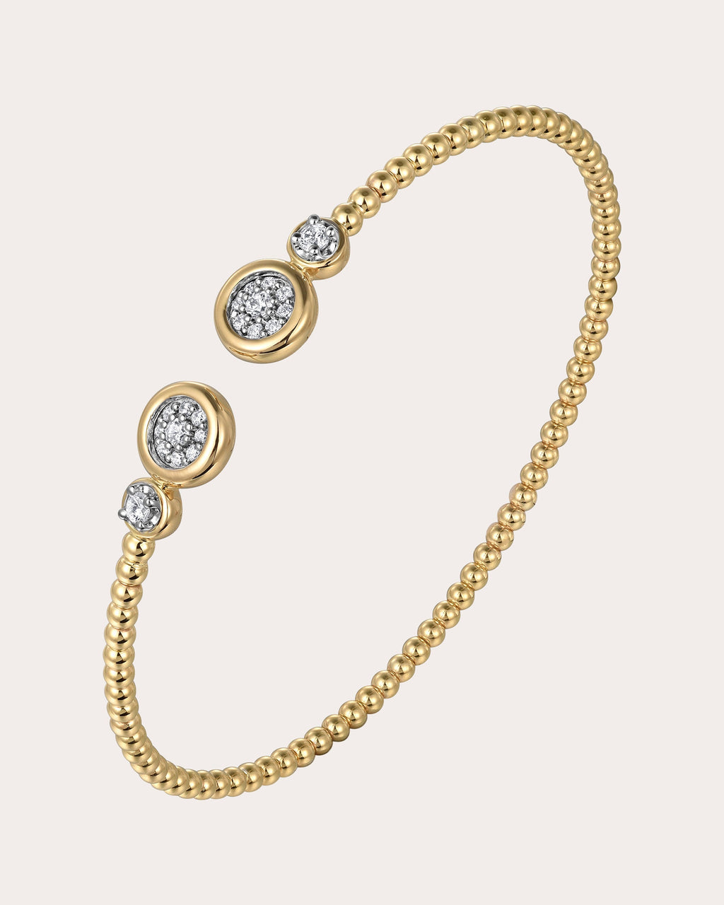 Diamond & 14k Gold Diamond Bujukan Circle Cuff