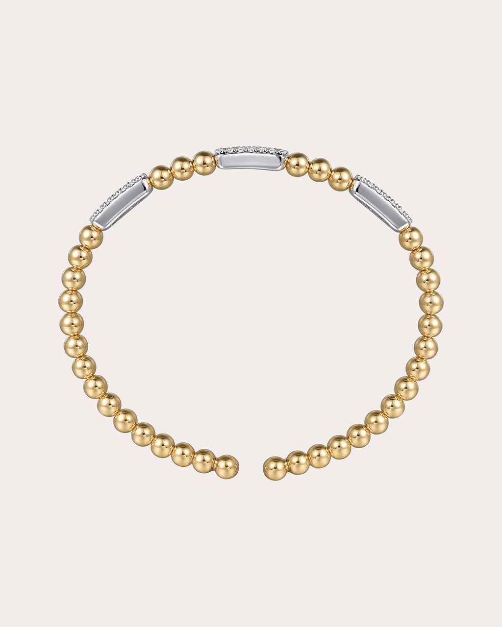 Diamond & 14k Gold Bujukan Three Station Cuff