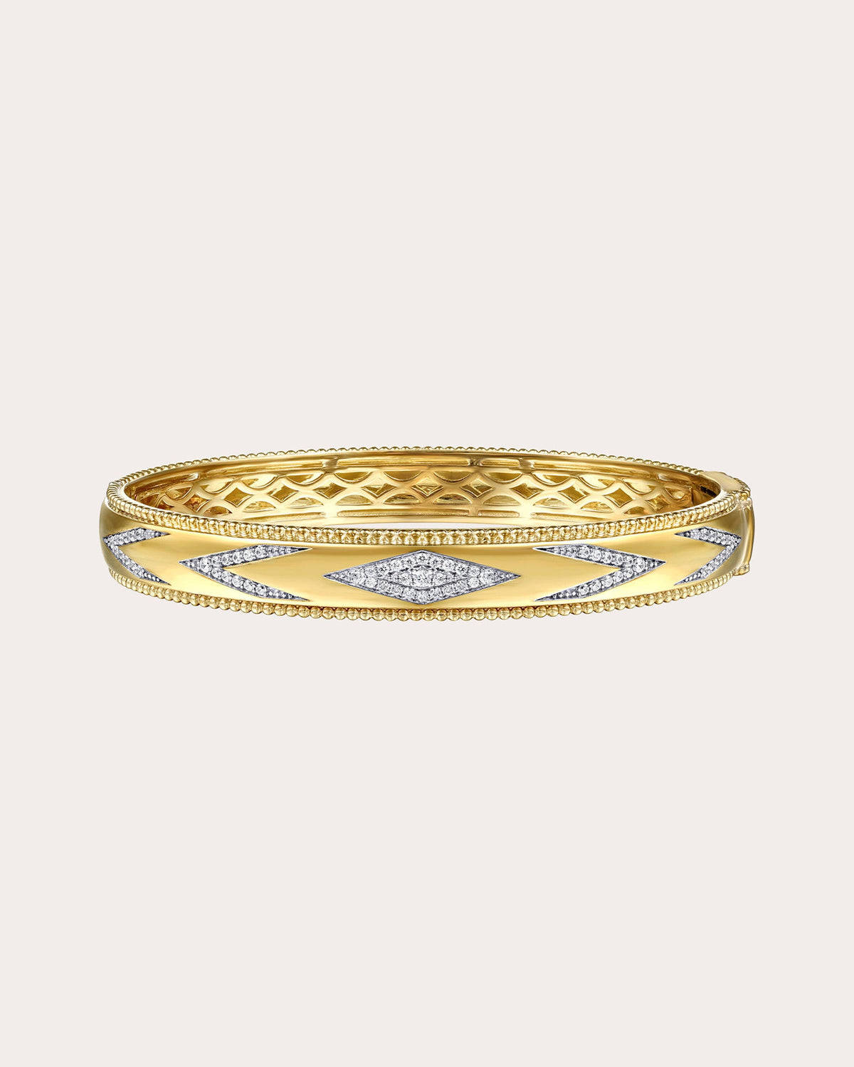 Diamond & 14k Gold Bujukan Chevron Bangle
