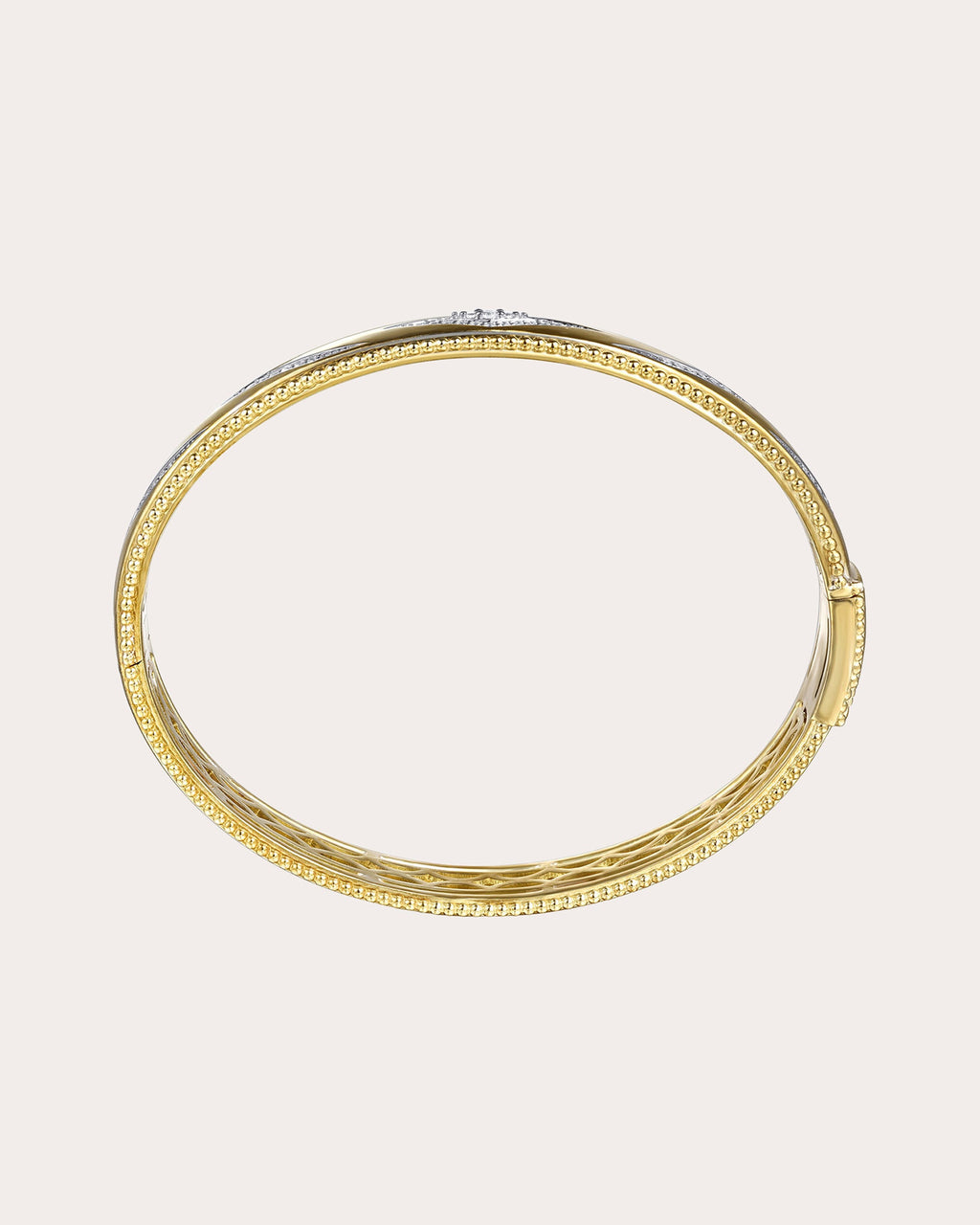 Diamond & 14k Gold Bujukan Chevron Bangle