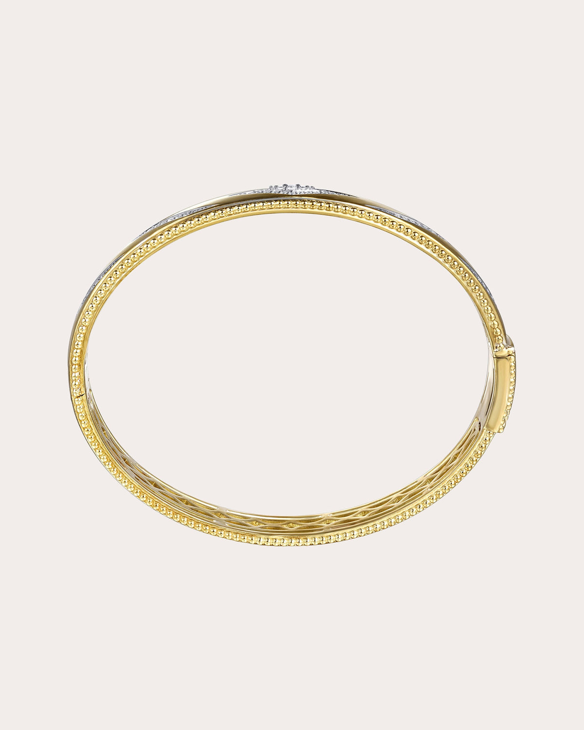 Diamond & 14k Gold Bujukan Chevron Bangle