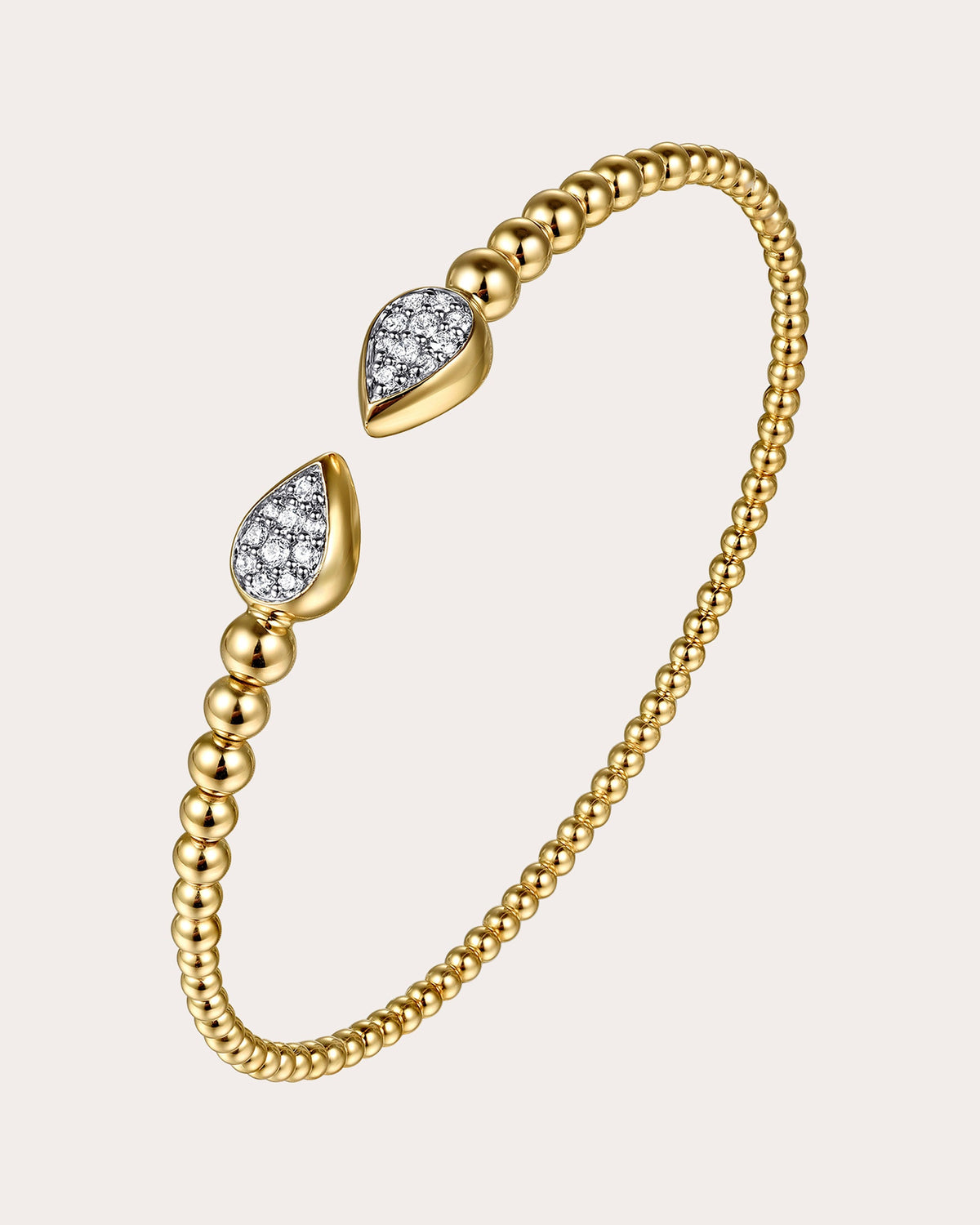 Diamond & 14k Gold Bujukan Pear Cuff