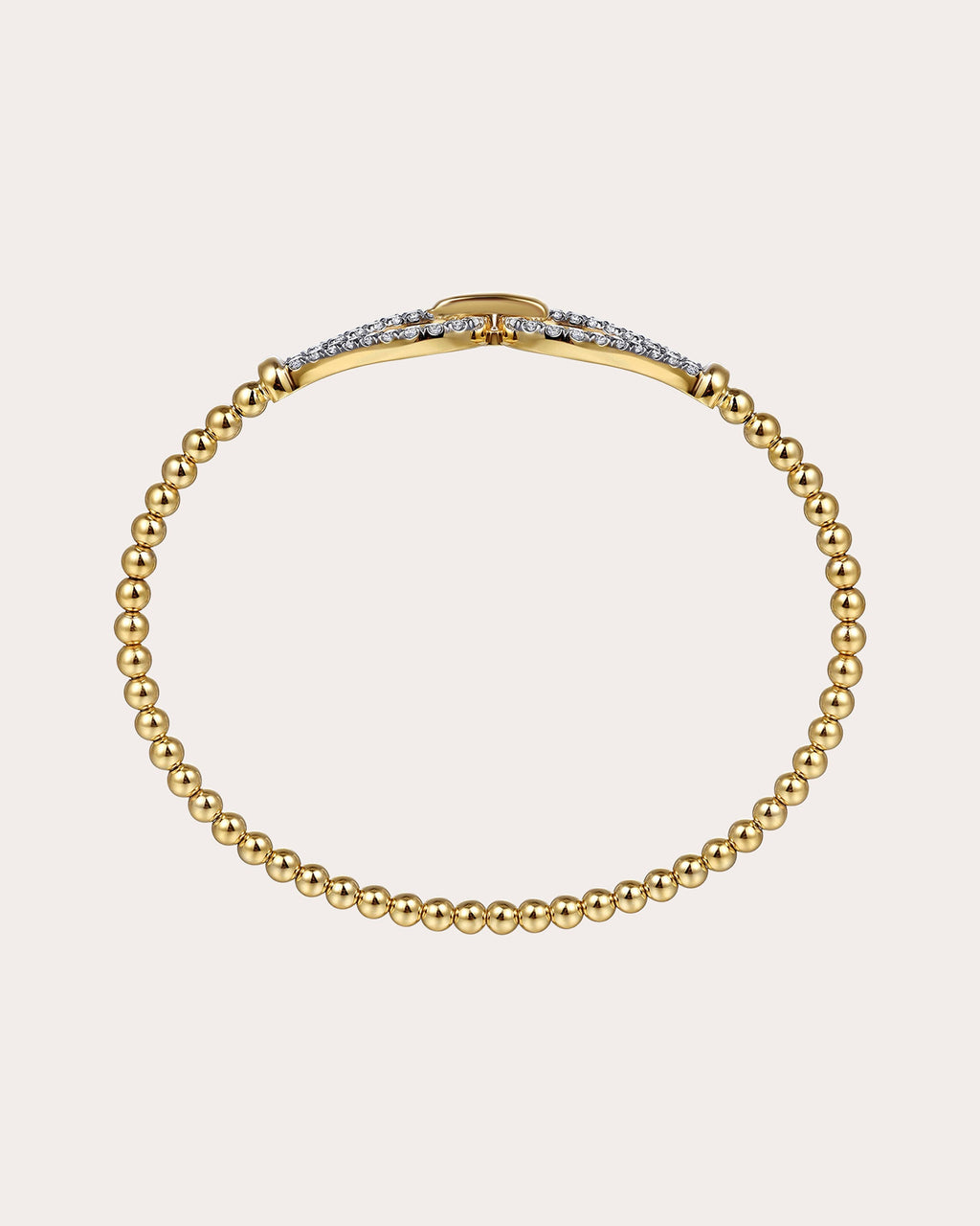 Diamond & 14k Gold Bujukan Stirrup Bangle