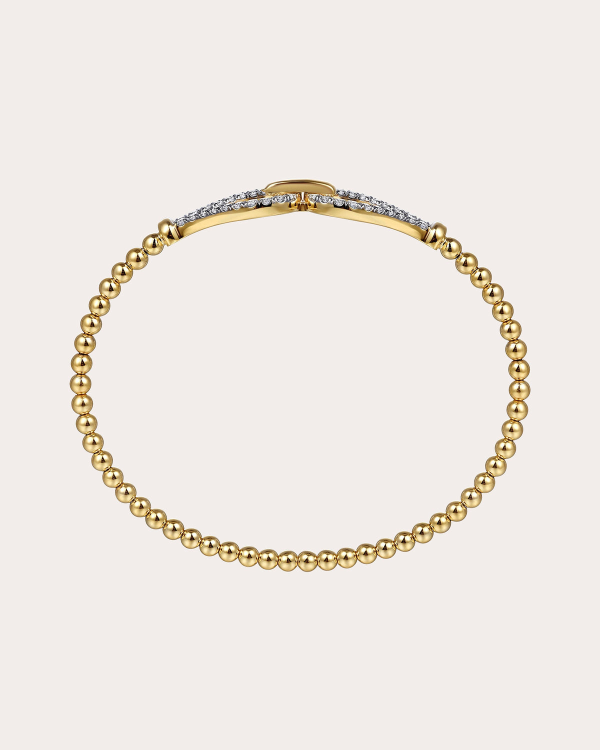 Diamond & 14k Gold Bujukan Stirrup Bangle