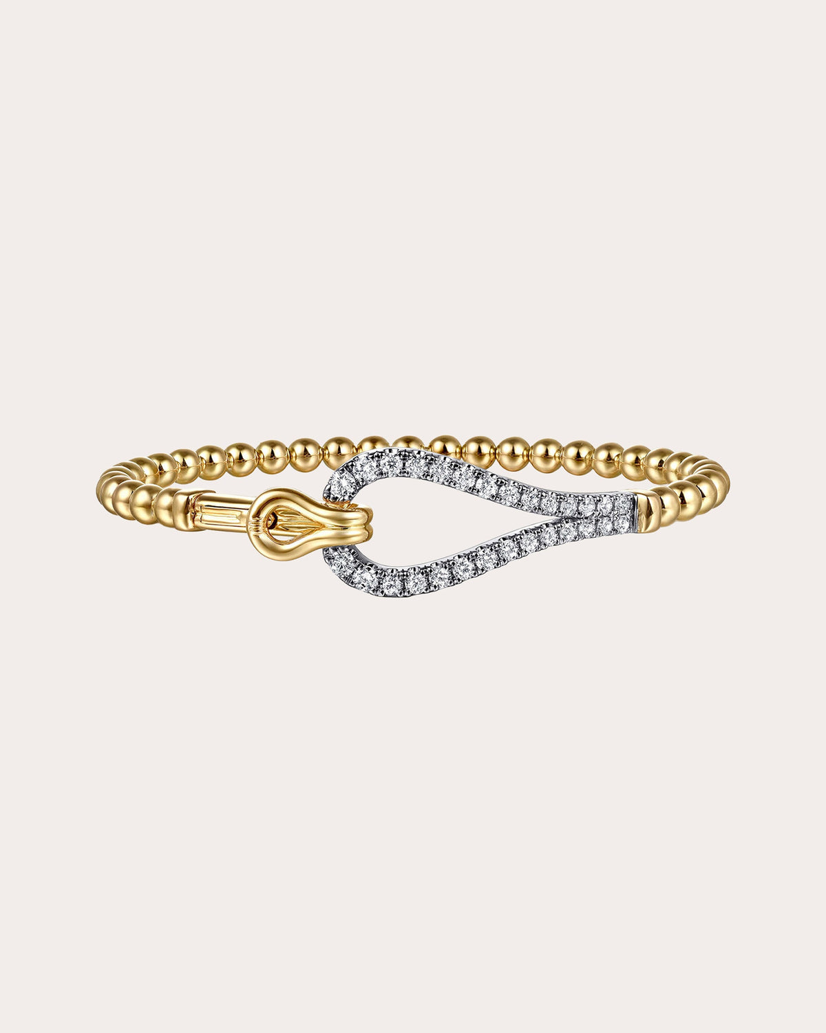 Diamond & Two-Tone Bujukan Stirrup Bangle
