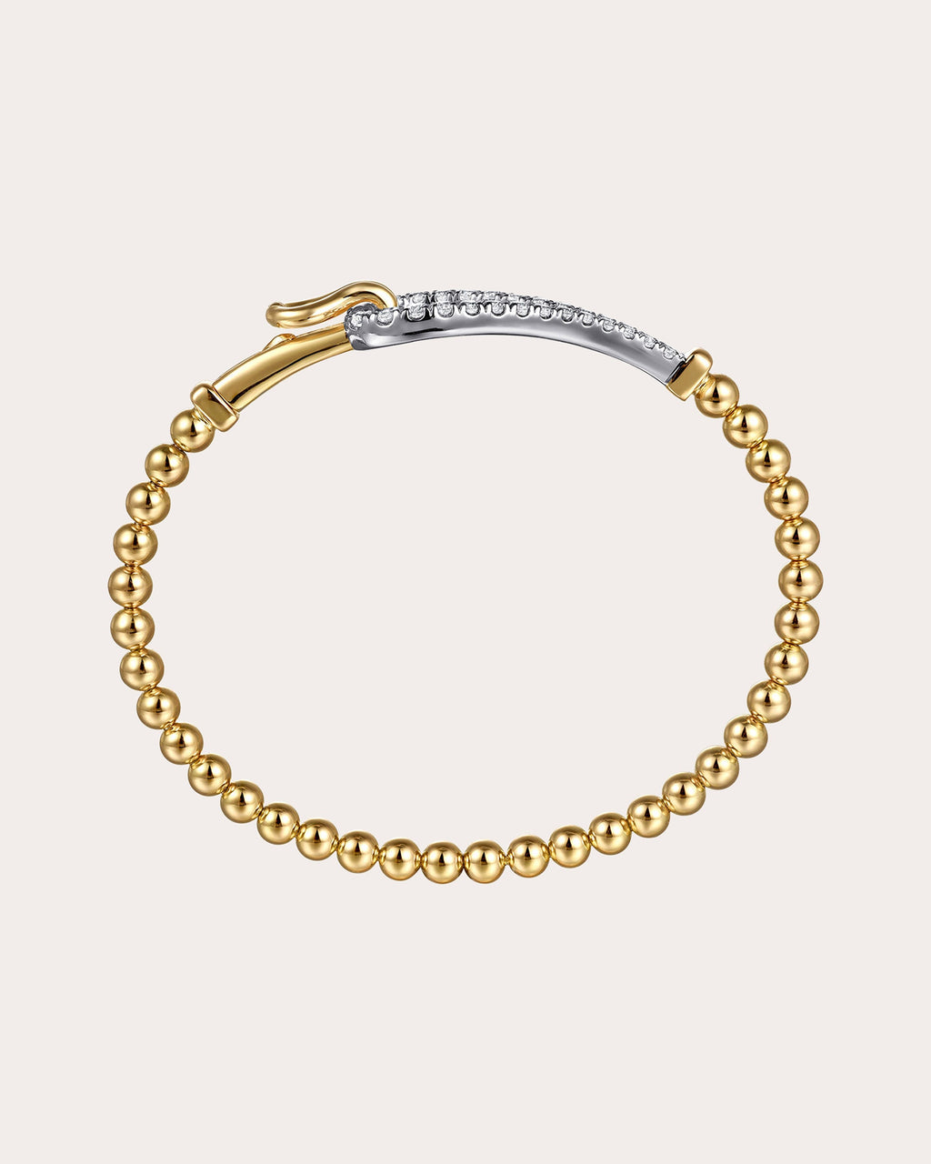 Diamond & Two-Tone Bujukan Stirrup Bangle