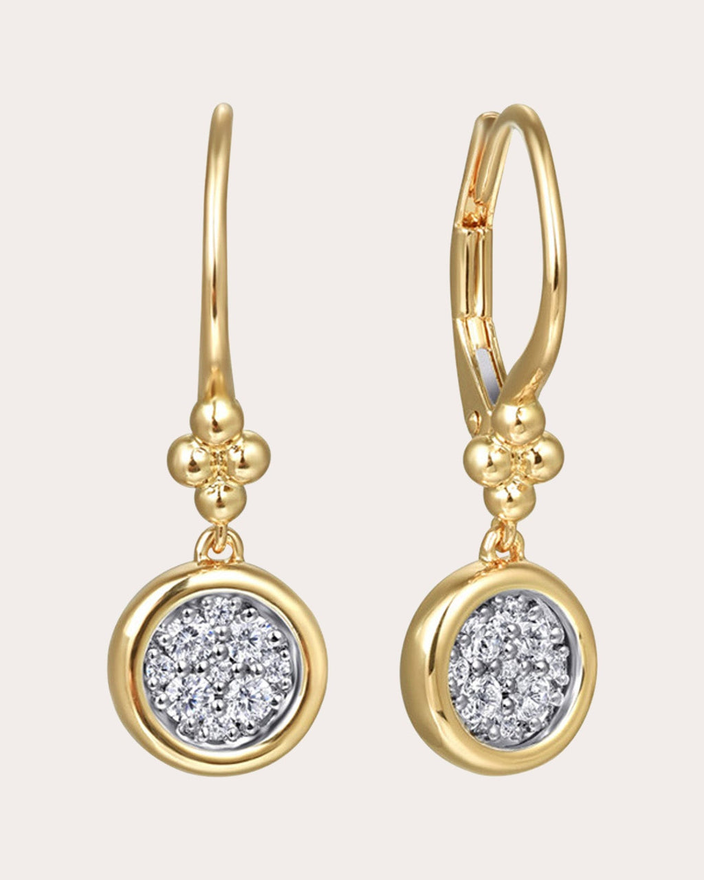 Diamond & 14k Gold Bujukan Lever Drop Earrings