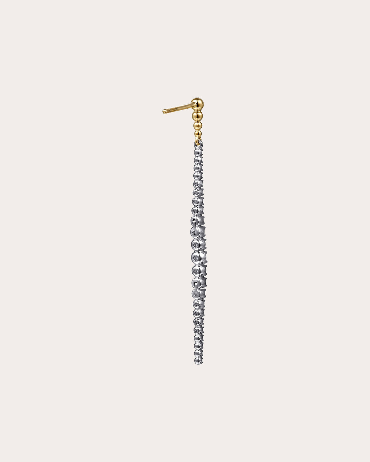 Diamond & Two-Tone Bujukan Linear Drop Earrings