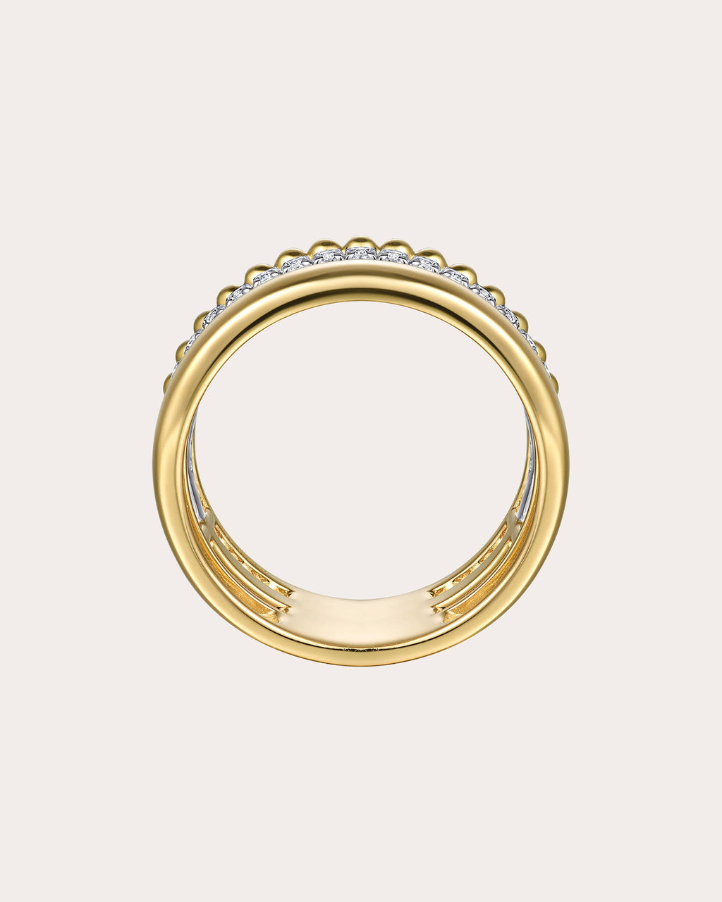 Diamond & 14k Gold Bujukan Easy Stackable Ring