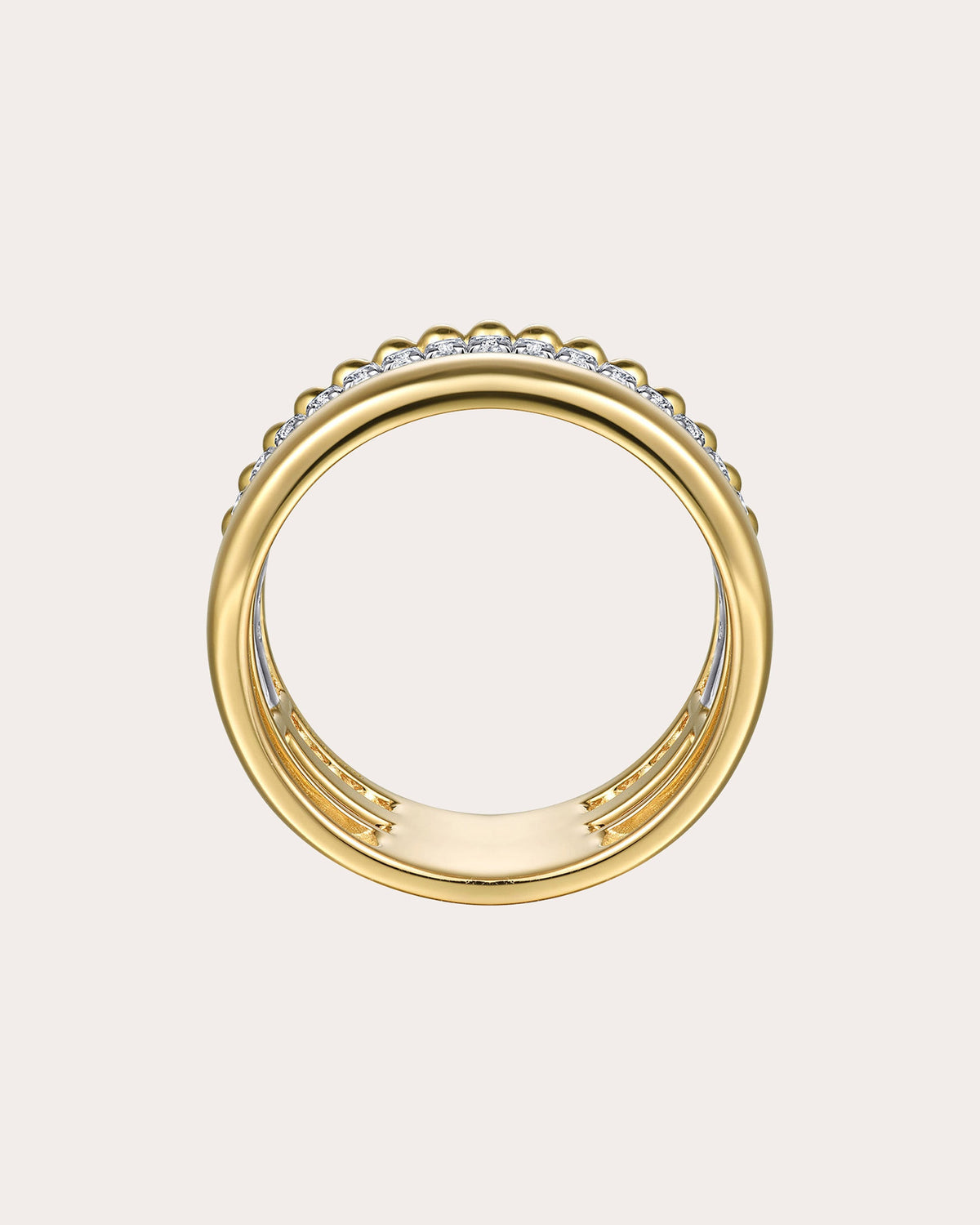 Diamond & 14k Gold Bujukan Easy Stackable Ring