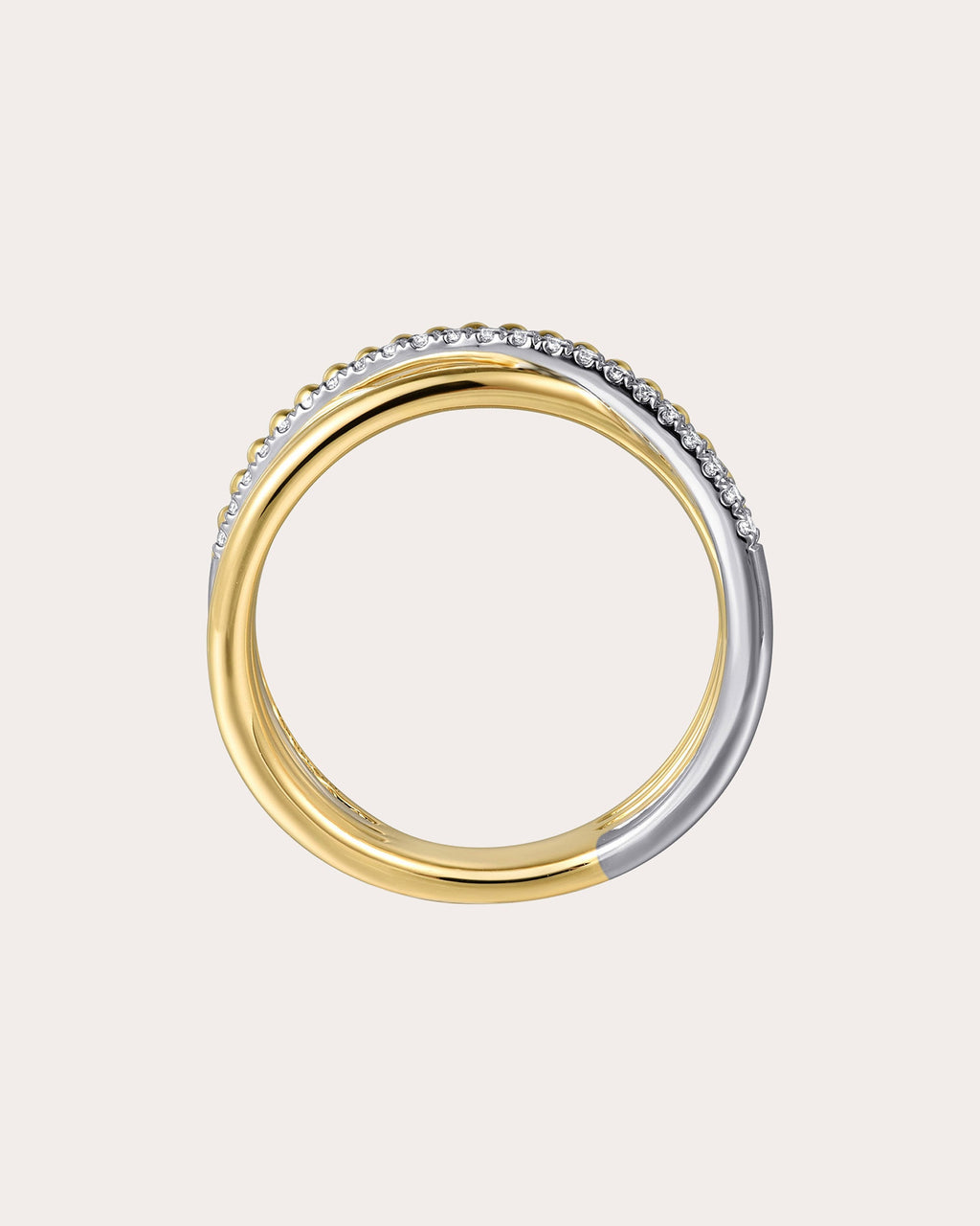 Diamond & 14k Gold Bujukan Crisscross Ring