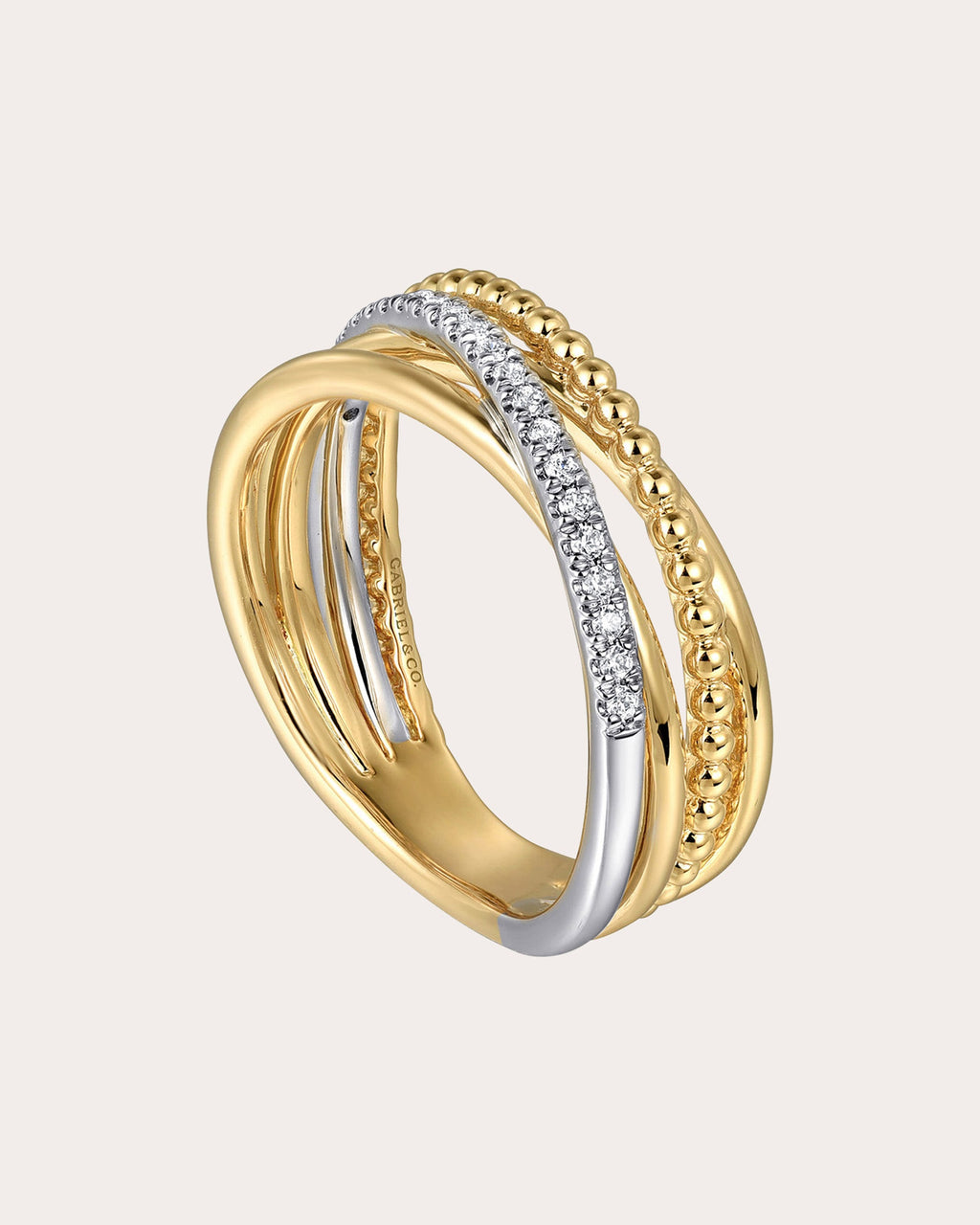 Diamond & 14k Gold Bujukan Crisscross Ring
