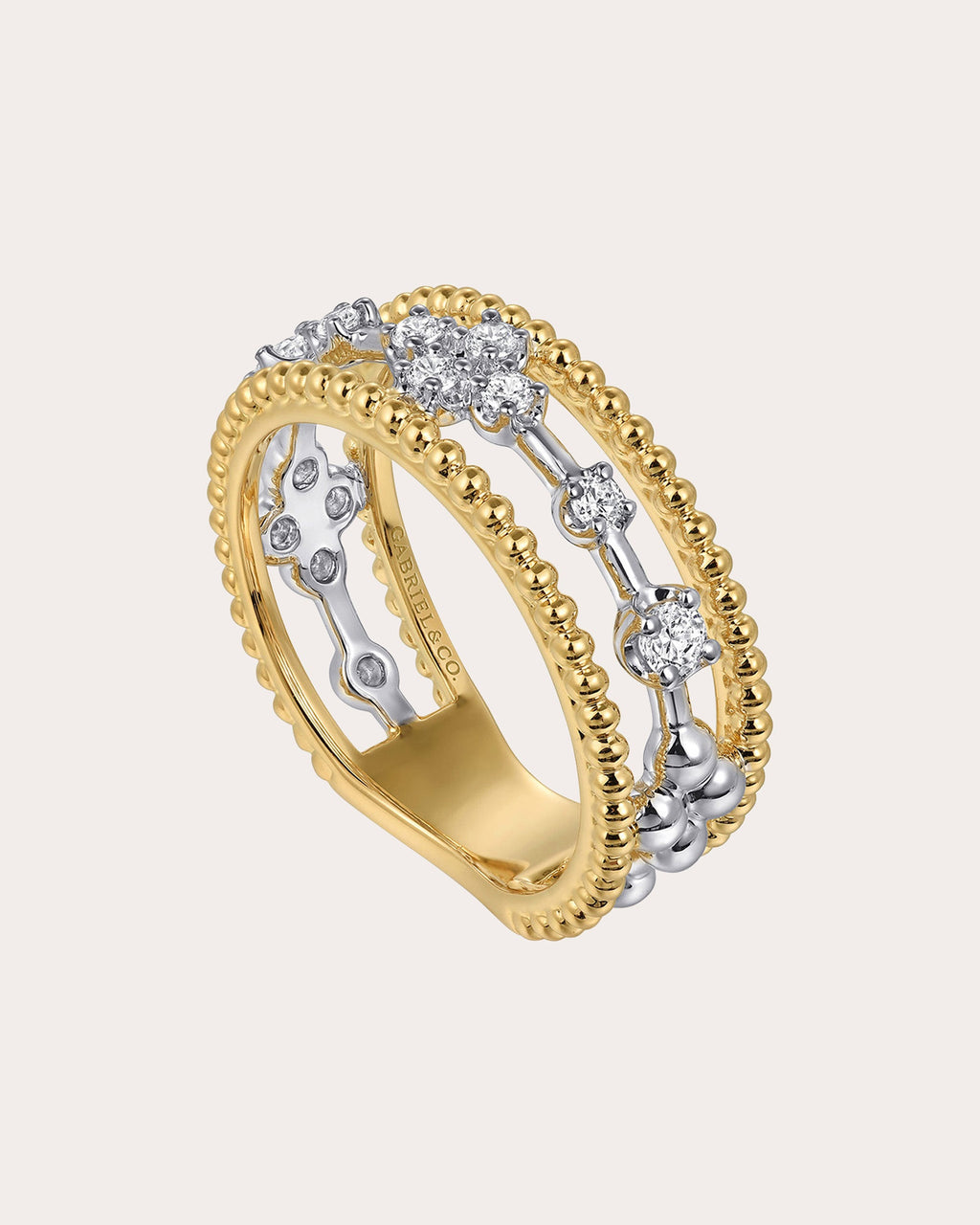 Diamond & 14k Gold Bujukan Channel Ring