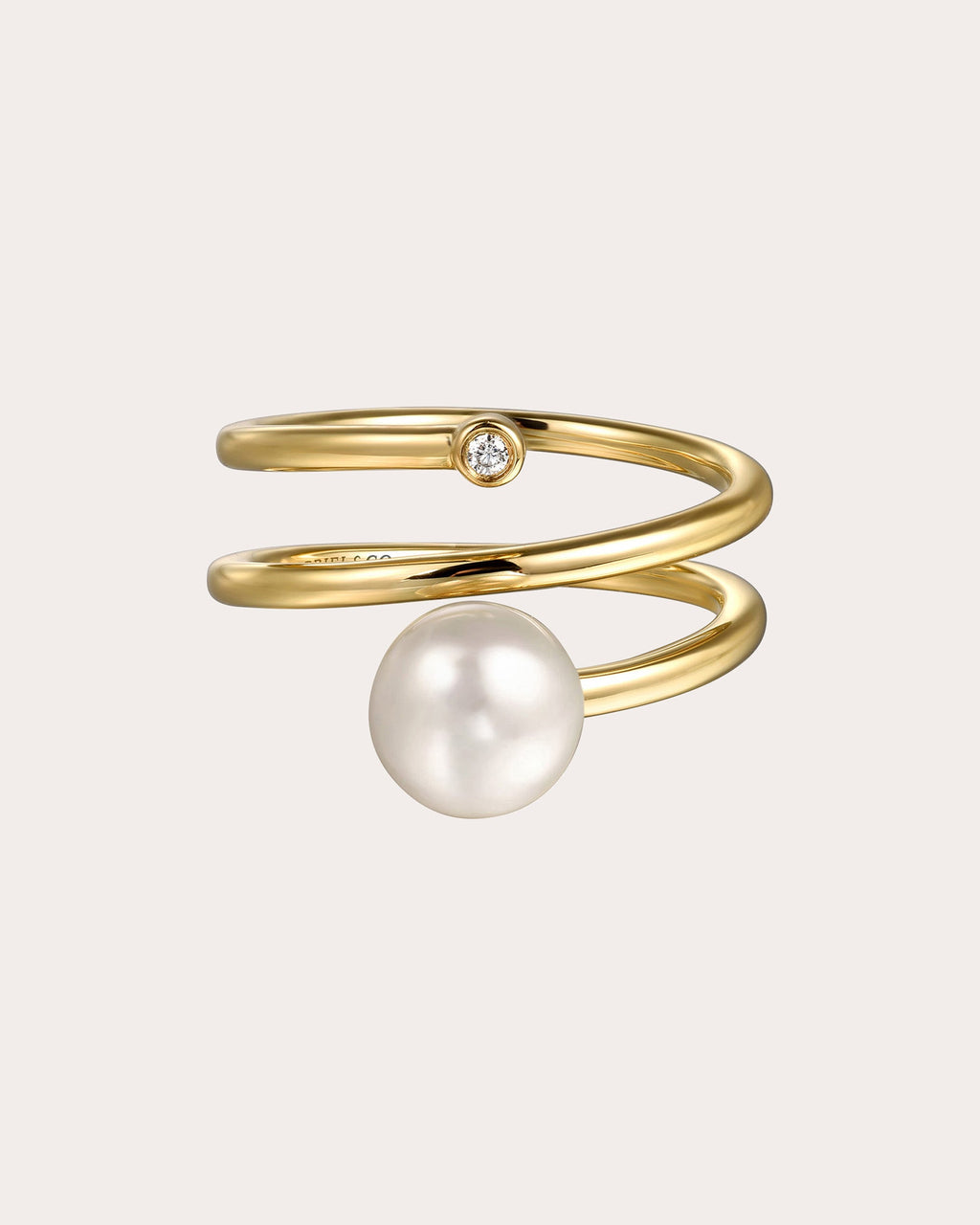 Pearl & Diamond 14k Gold Wrap Ring