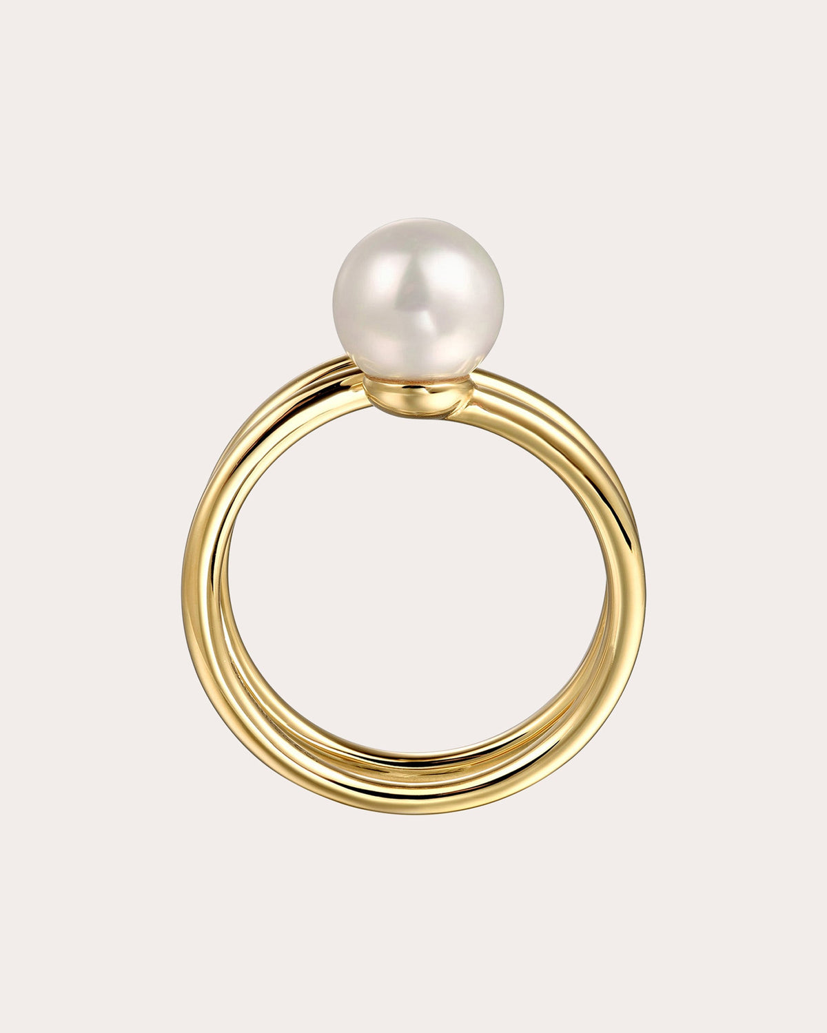 Pearl & Diamond 14k Gold Wrap Ring