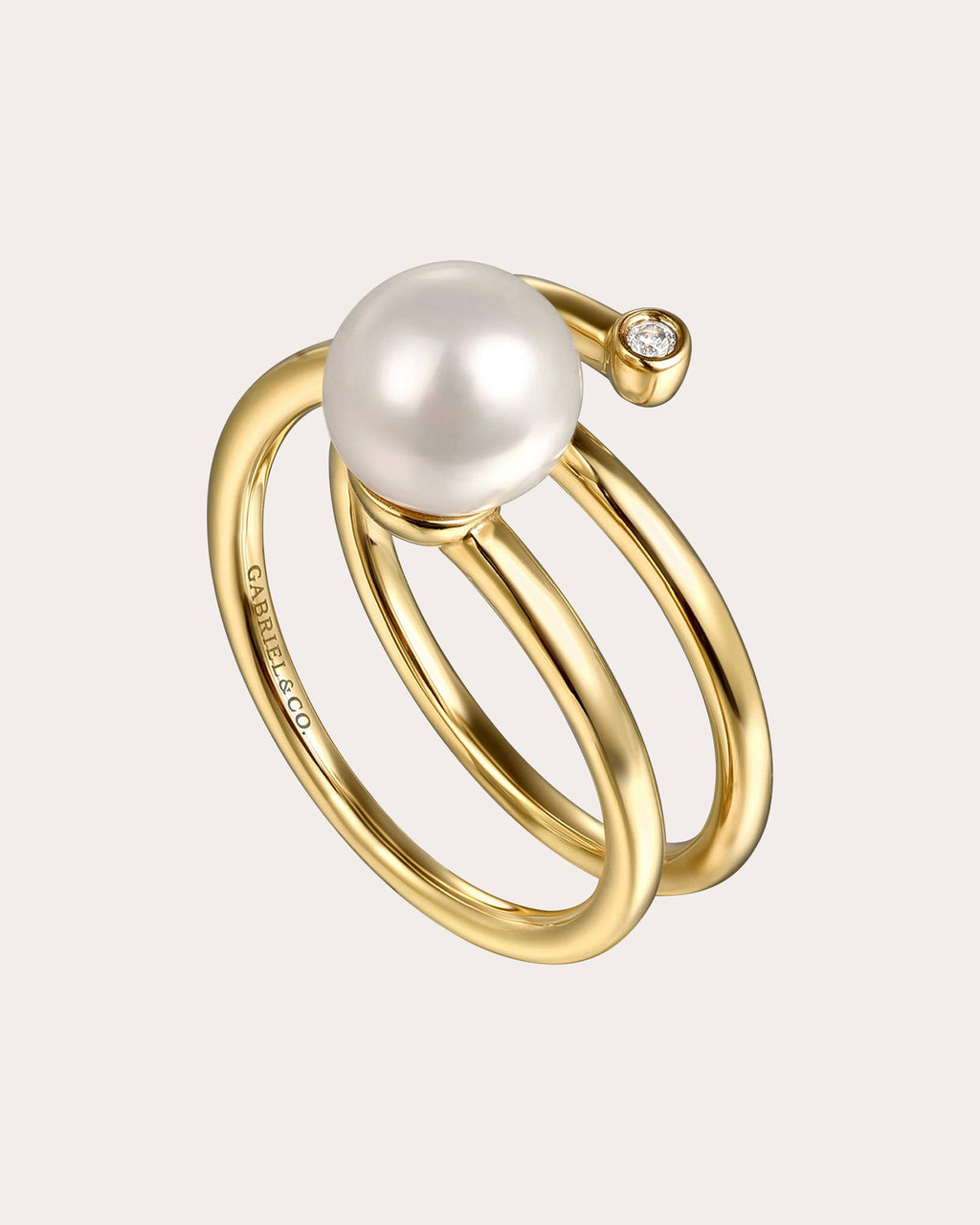 Pearl & Diamond 14k Gold Wrap Ring