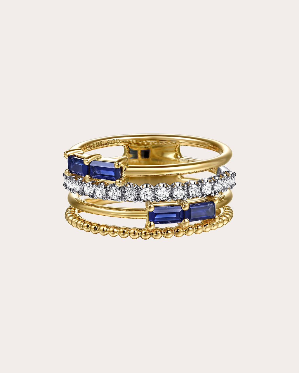 Sapphire & Diamond Bujukan Multi-Band Ring