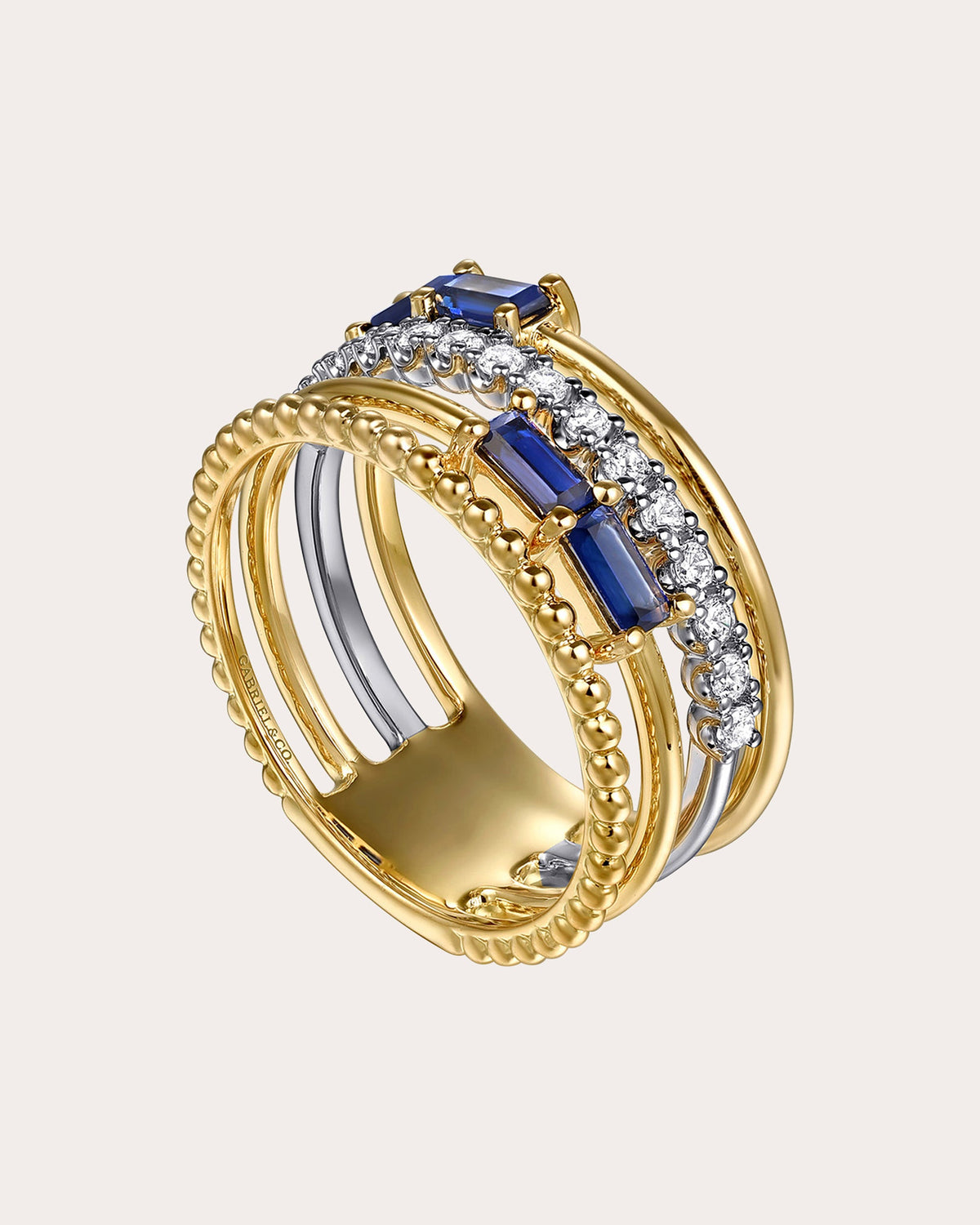 Sapphire & Diamond Bujukan Multi-Band Ring
