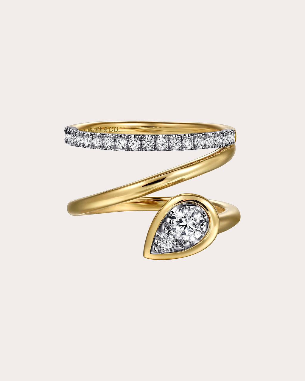 Diamond & 14k Gold Pear Wrap Ring