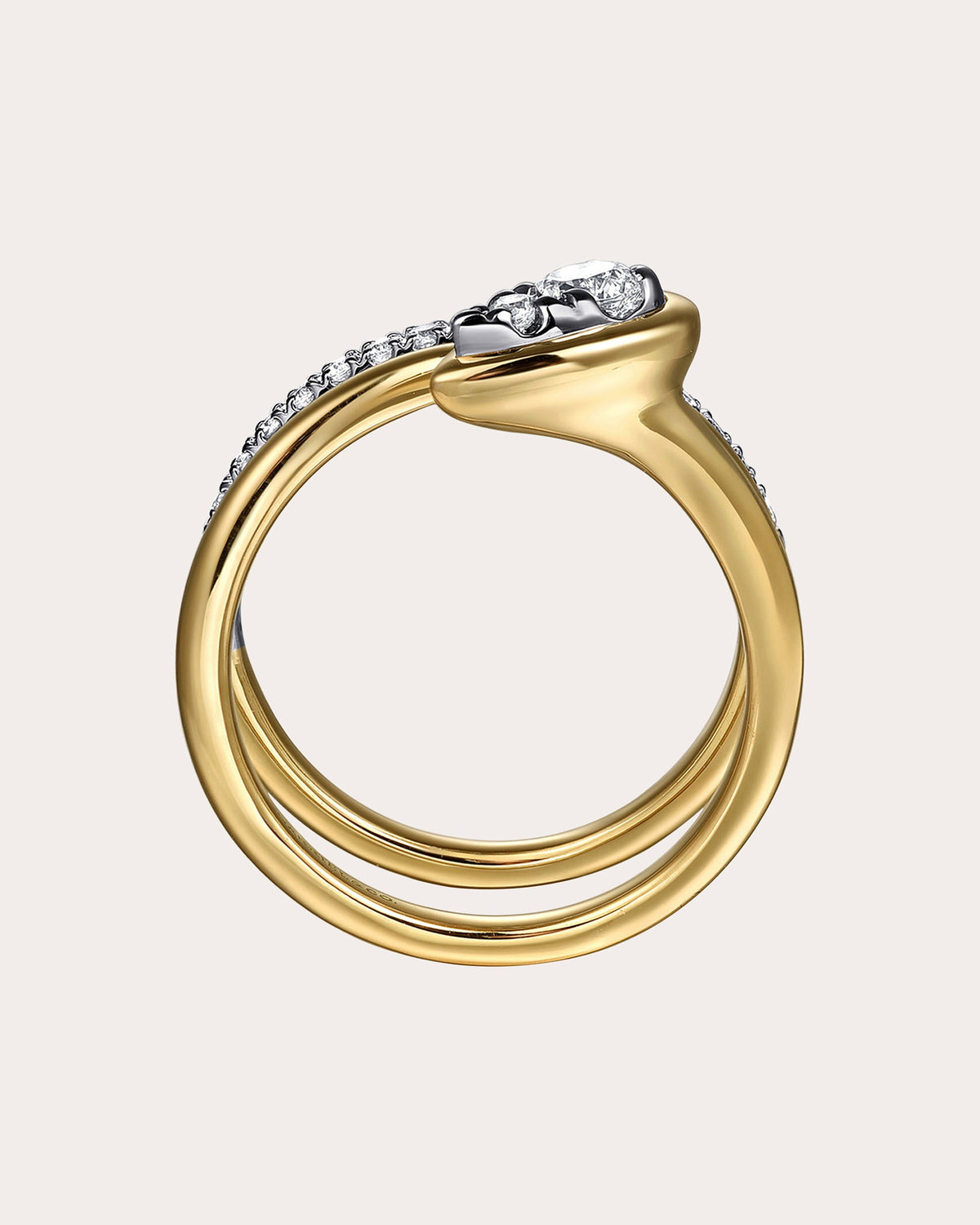 Diamond & 14k Gold Pear Wrap Ring