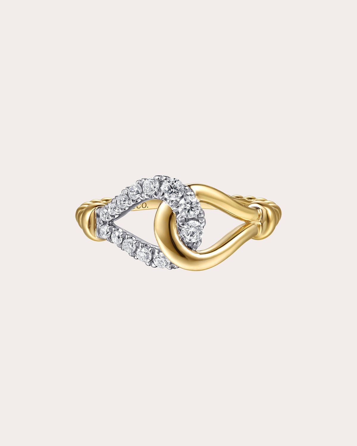 Diamond & 14k Gold Bujukan Stirrup Ring