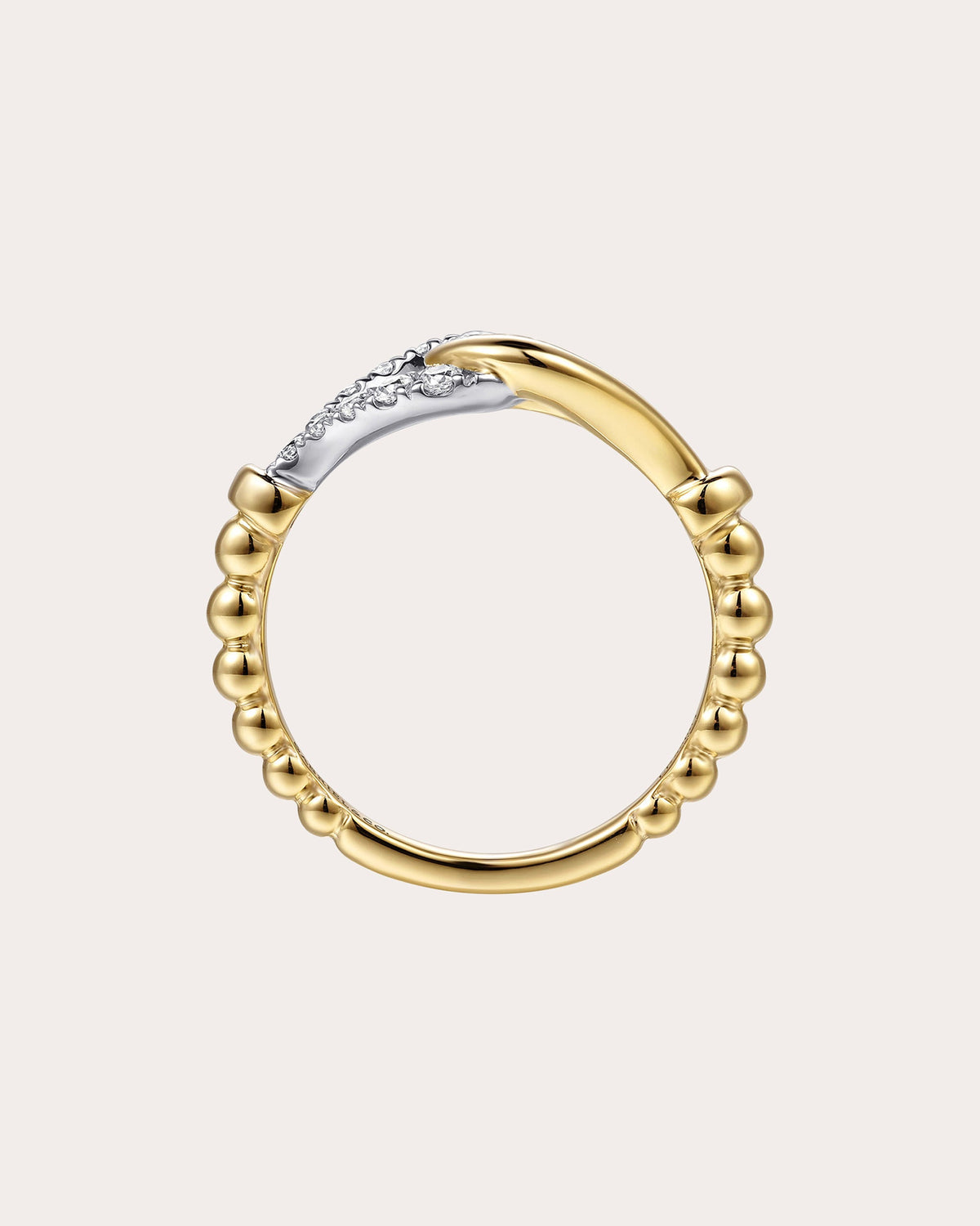 Diamond & 14k Gold Bujukan Stirrup Ring