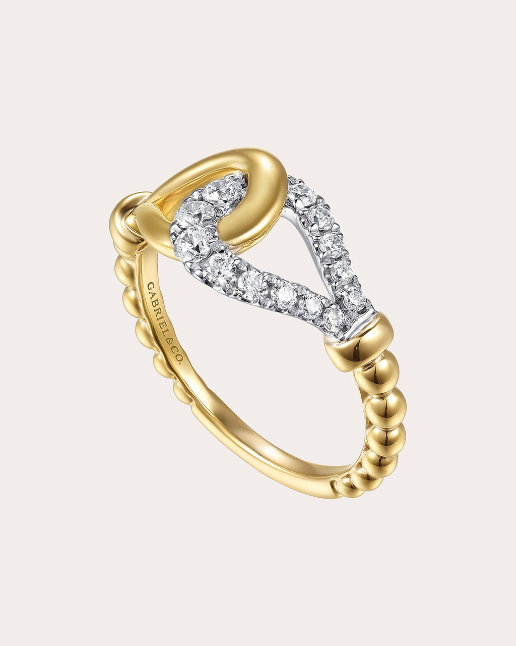 Diamond & 14k Gold Bujukan Stirrup Ring