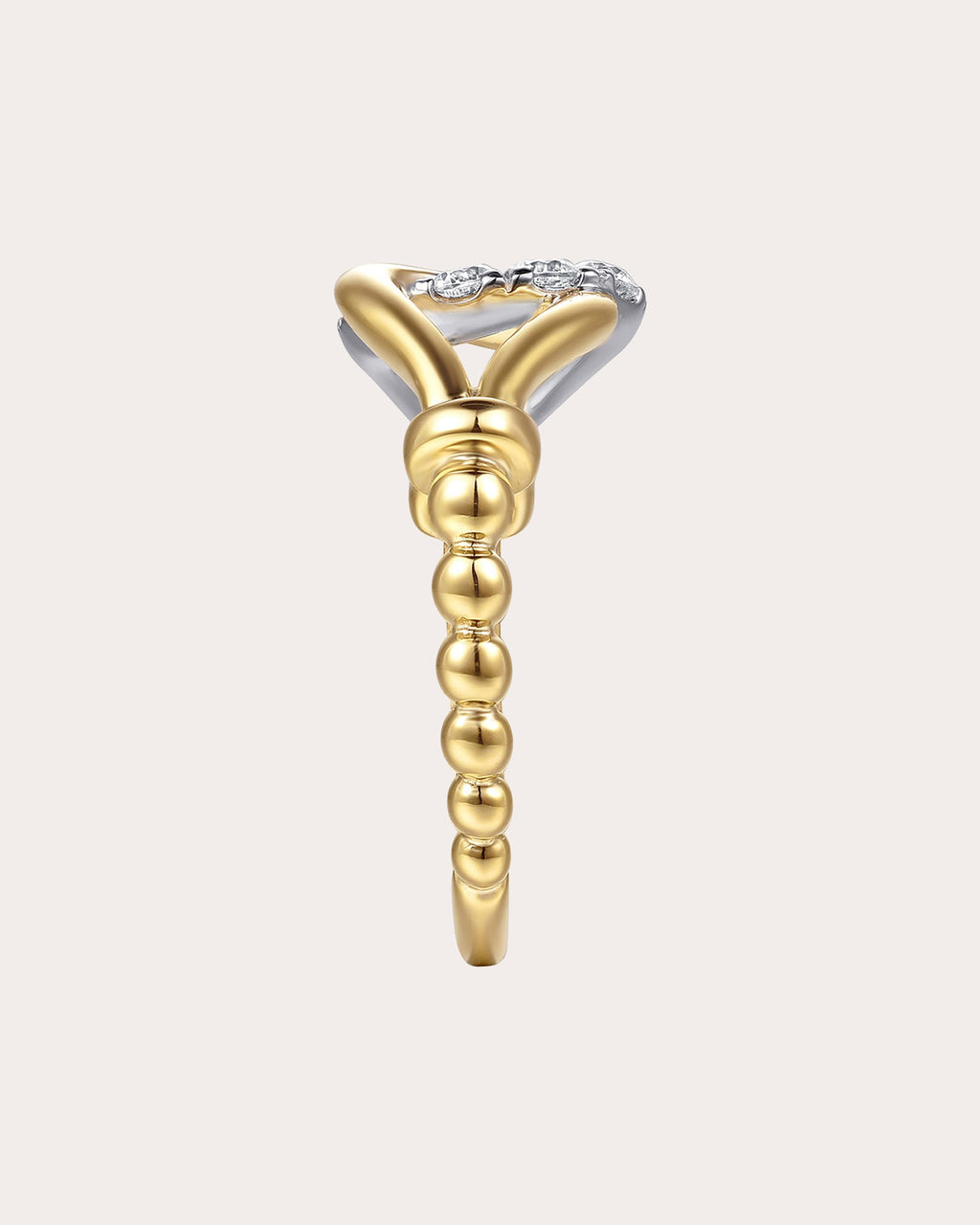 Diamond & 14k Gold Bujukan Stirrup Ring