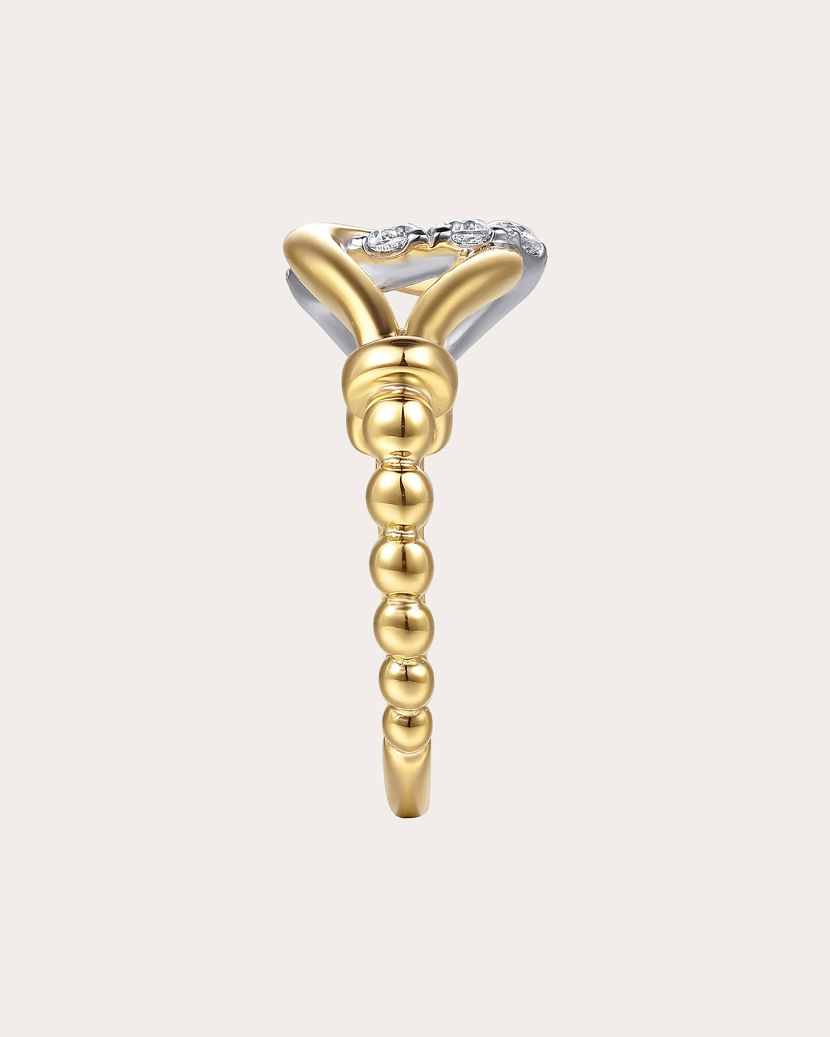 Diamond & 14k Gold Bujukan Stirrup Ring