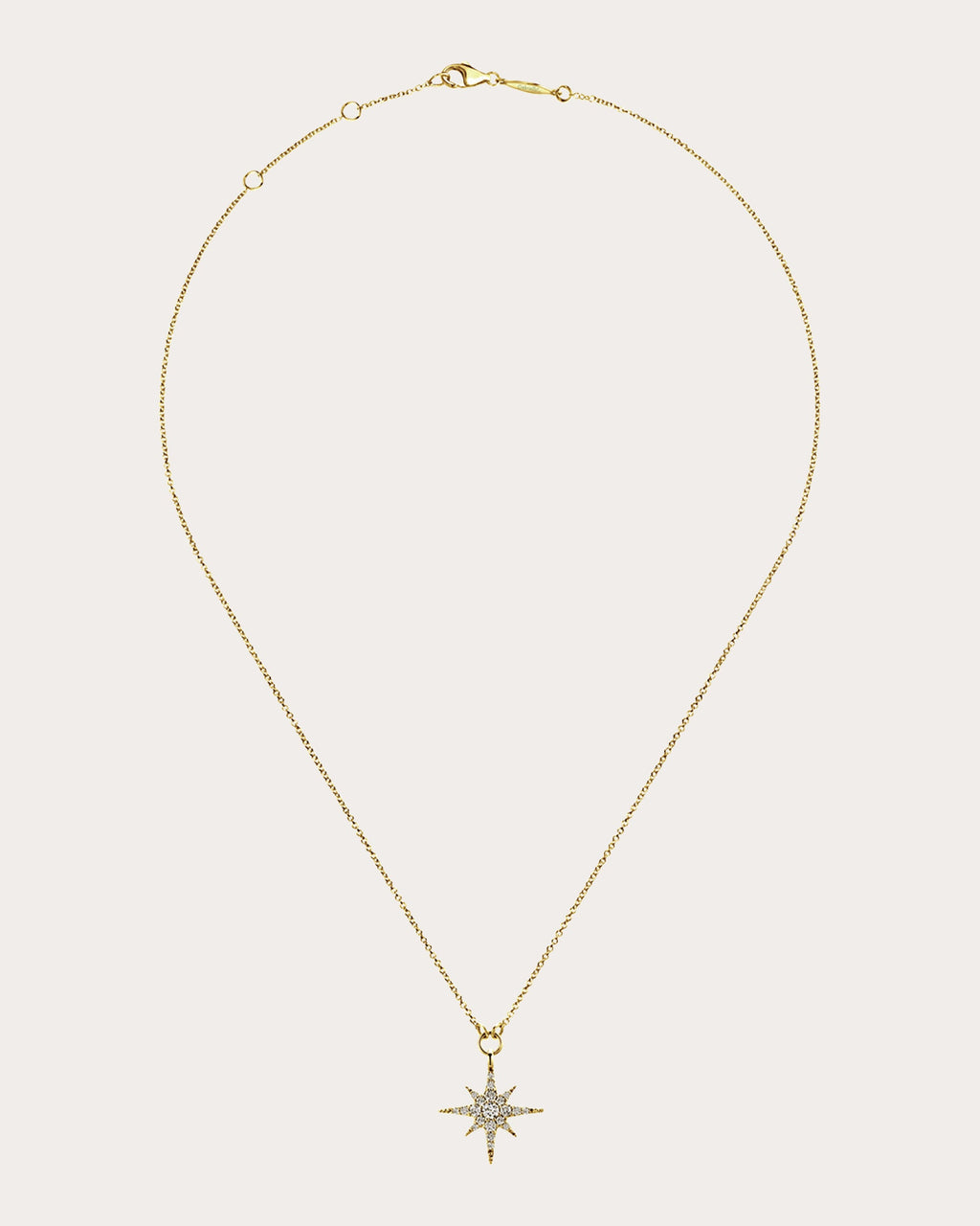 Diamond & 14k Gold Starburst Pendant Necklace