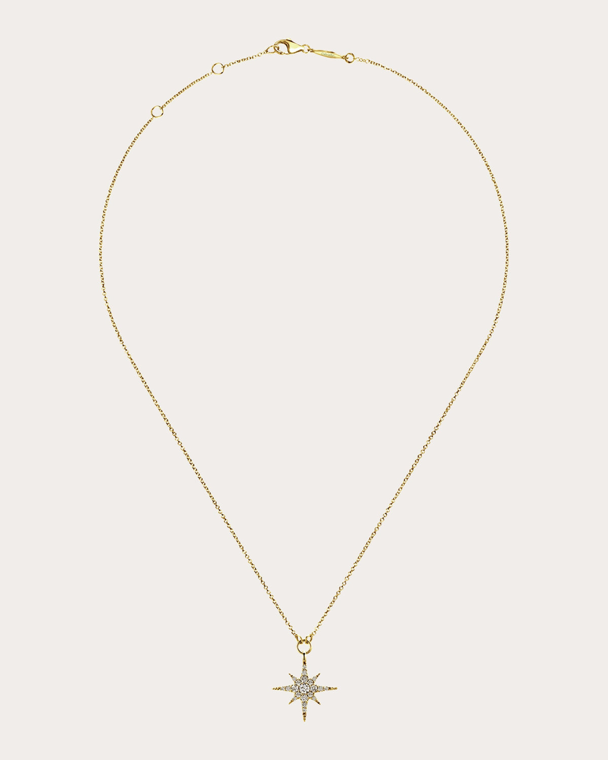Diamond & 14k Gold Starburst Pendant Necklace