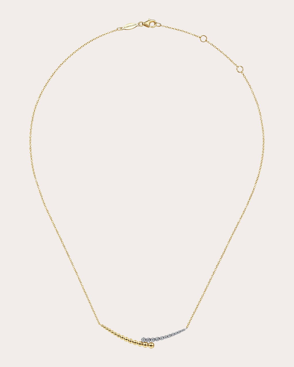 Diamond & 14k Gold Bujukan Bar Necklace